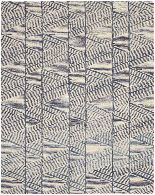 Nourison Colorado 7'9" x 9'9" White Blue Modern Indoor Rug