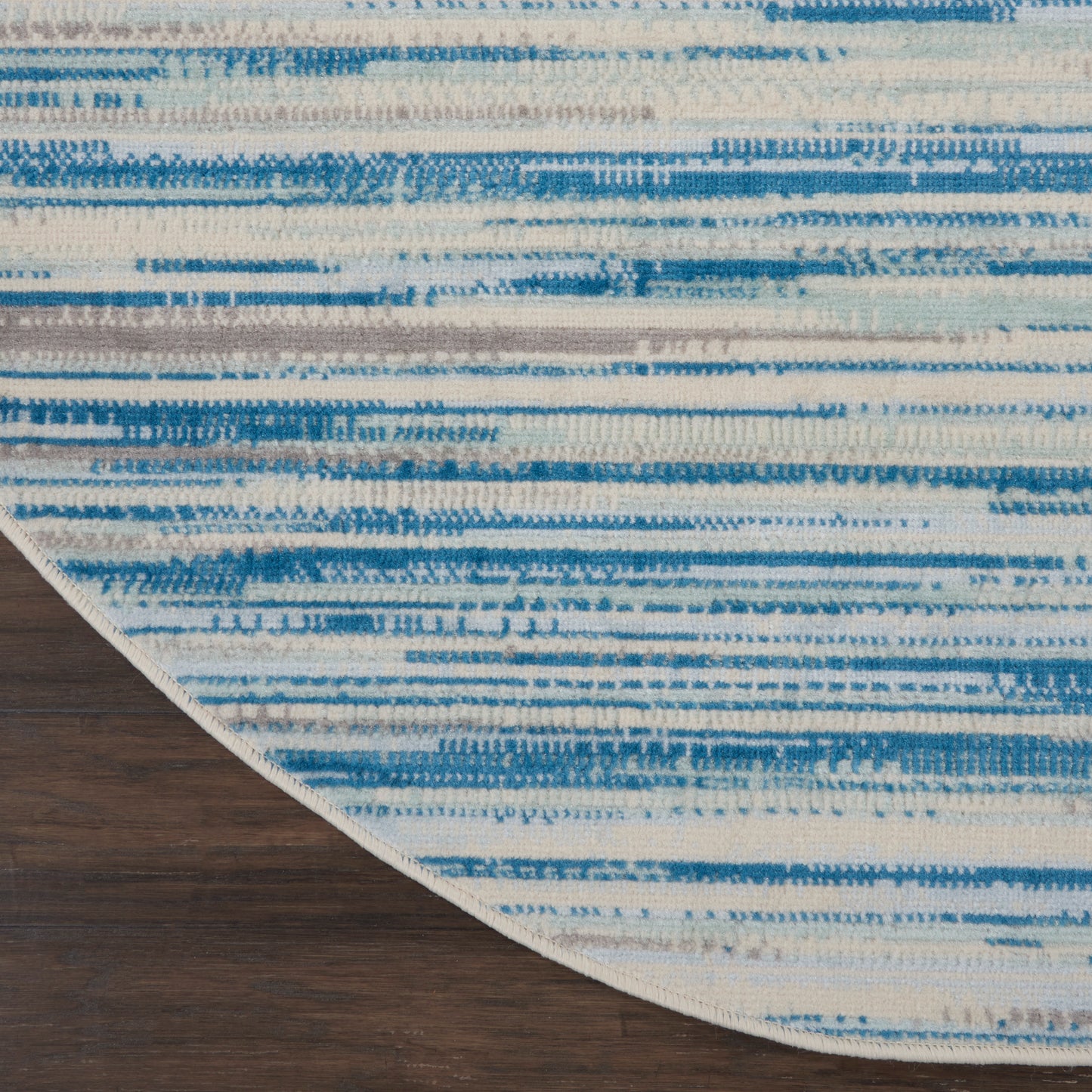 Nourison Jubilant 8' x Round Blue Modern Indoor Rug