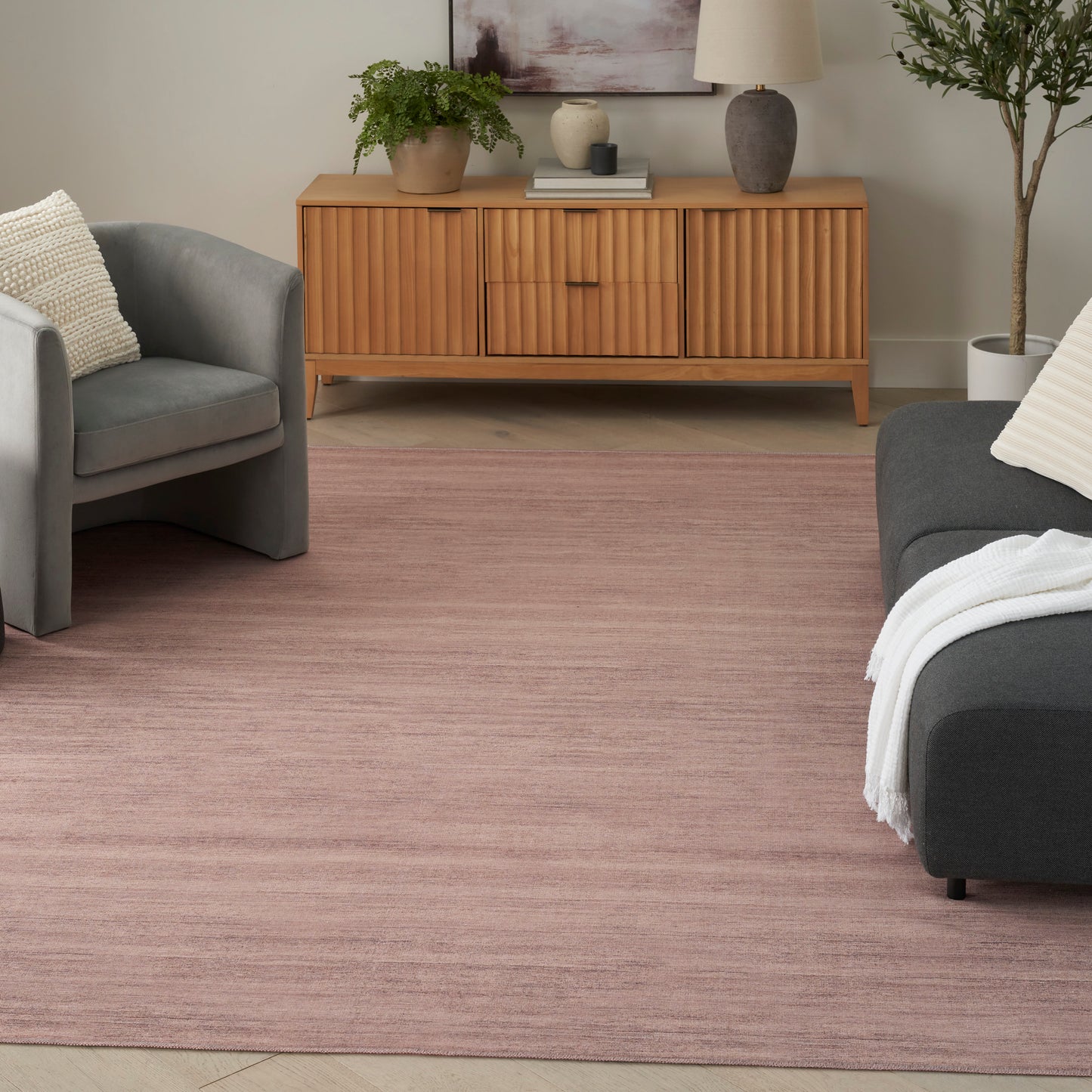 Nourison Washable Essentials 7'10" x 9'10" Natural Modern Indoor Rug