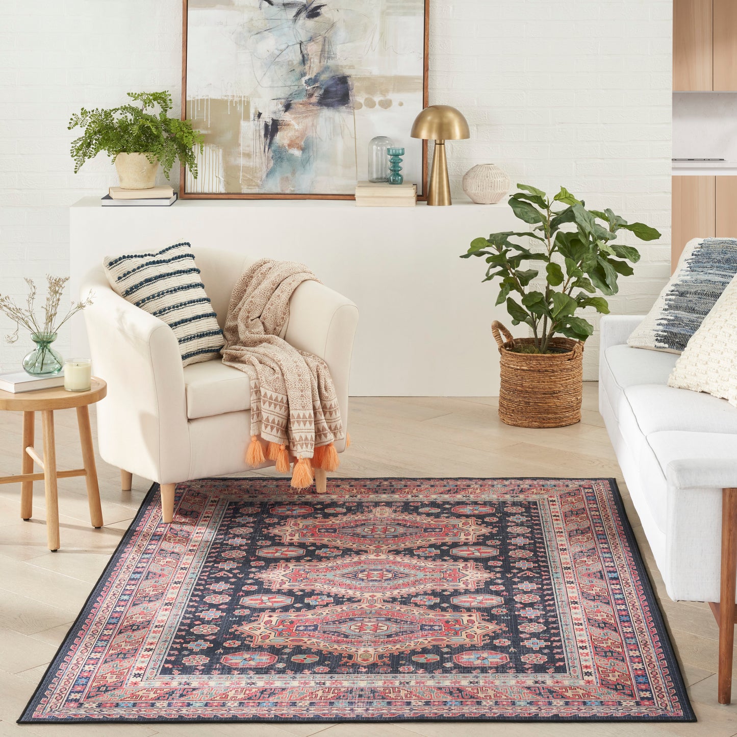 Nourison Vintage Home 6' x 9' Navy Bohemian Indoor Rug