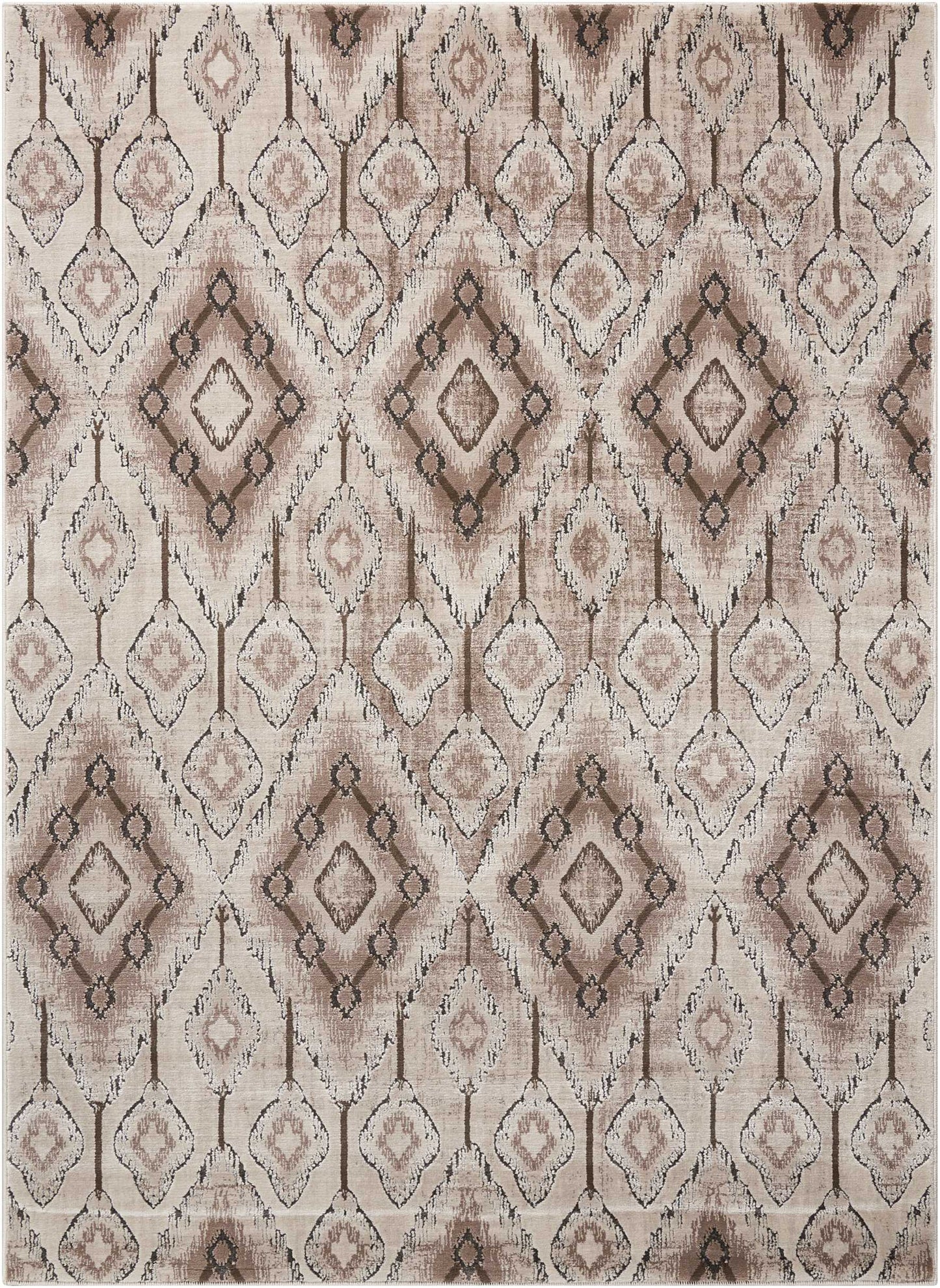 Nourison Karma 9'3" x 12'9" Beige Vintage Indoor Rug