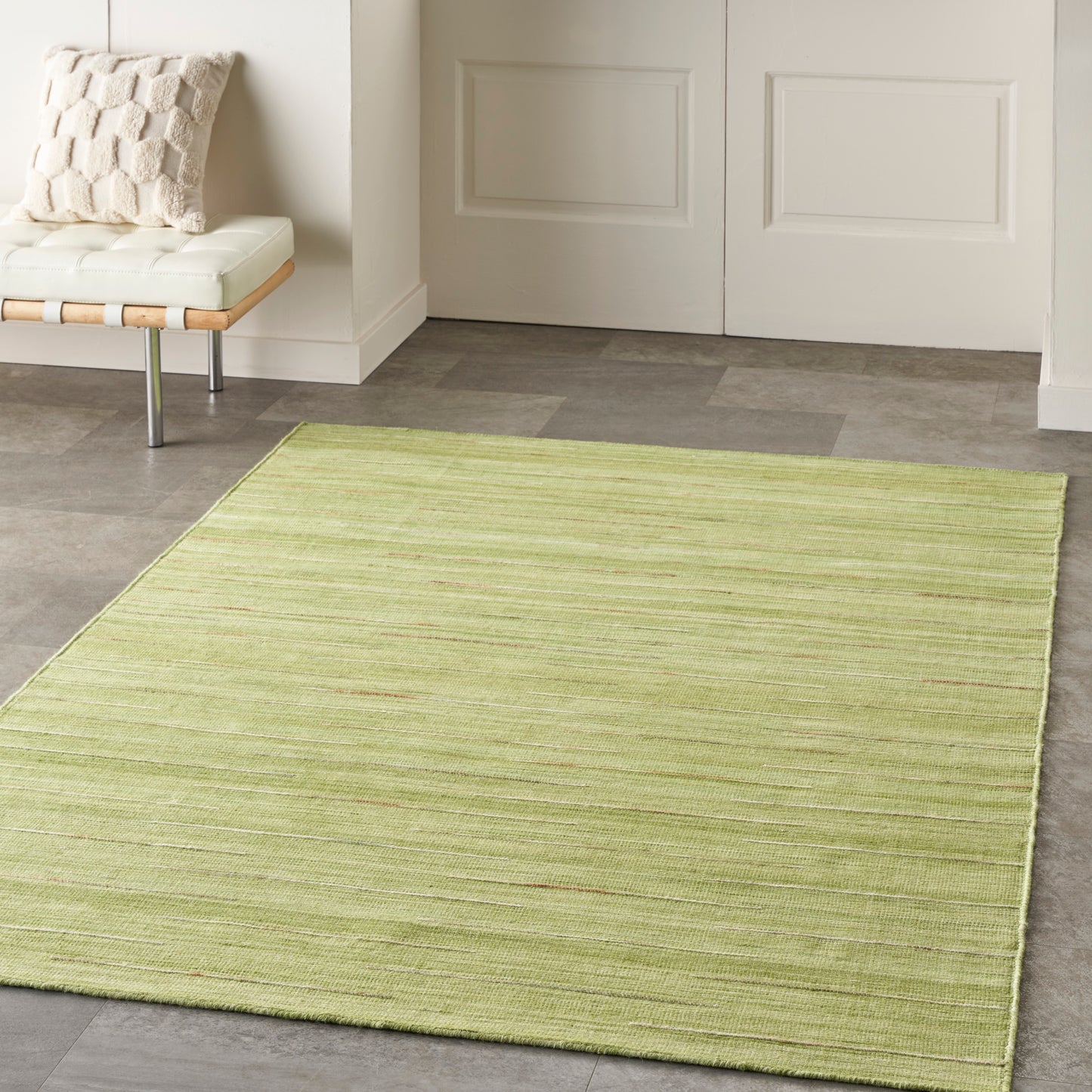 Nourison Interweave 6' x 9' Green Modern Indoor Rug