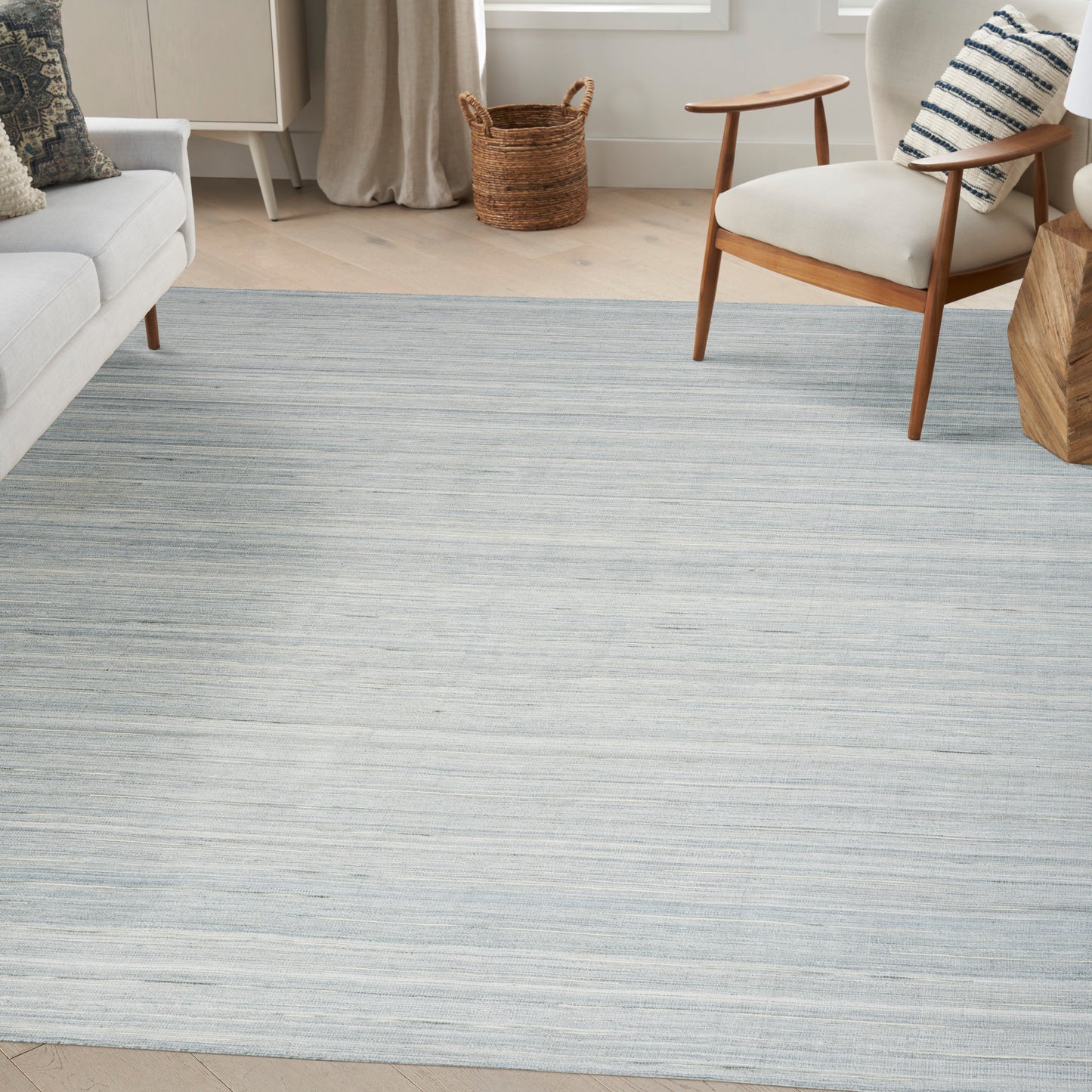 Nourison Interweave 6' x 9' Light Blue Modern Indoor Rug