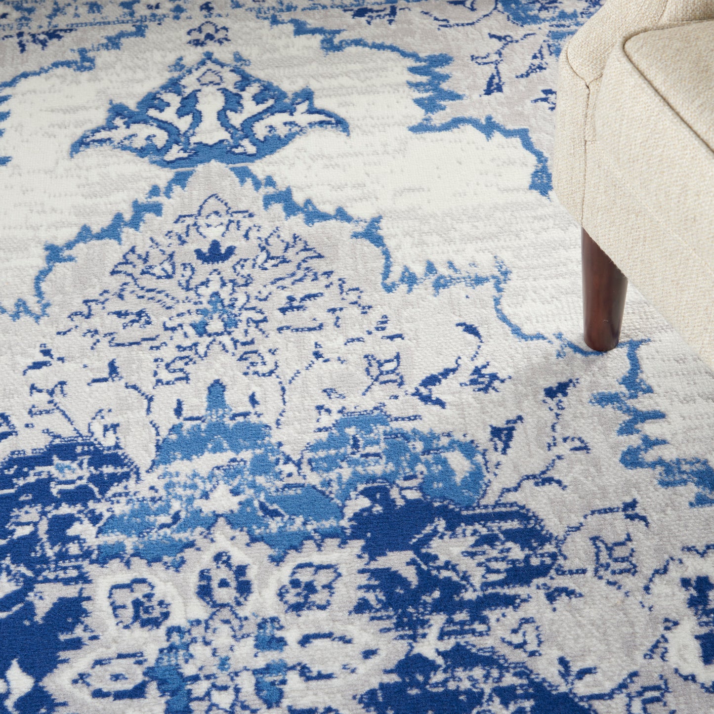 Nourison Whimsicle 4' x 6' Ivory Blue Bohemian Indoor Rug