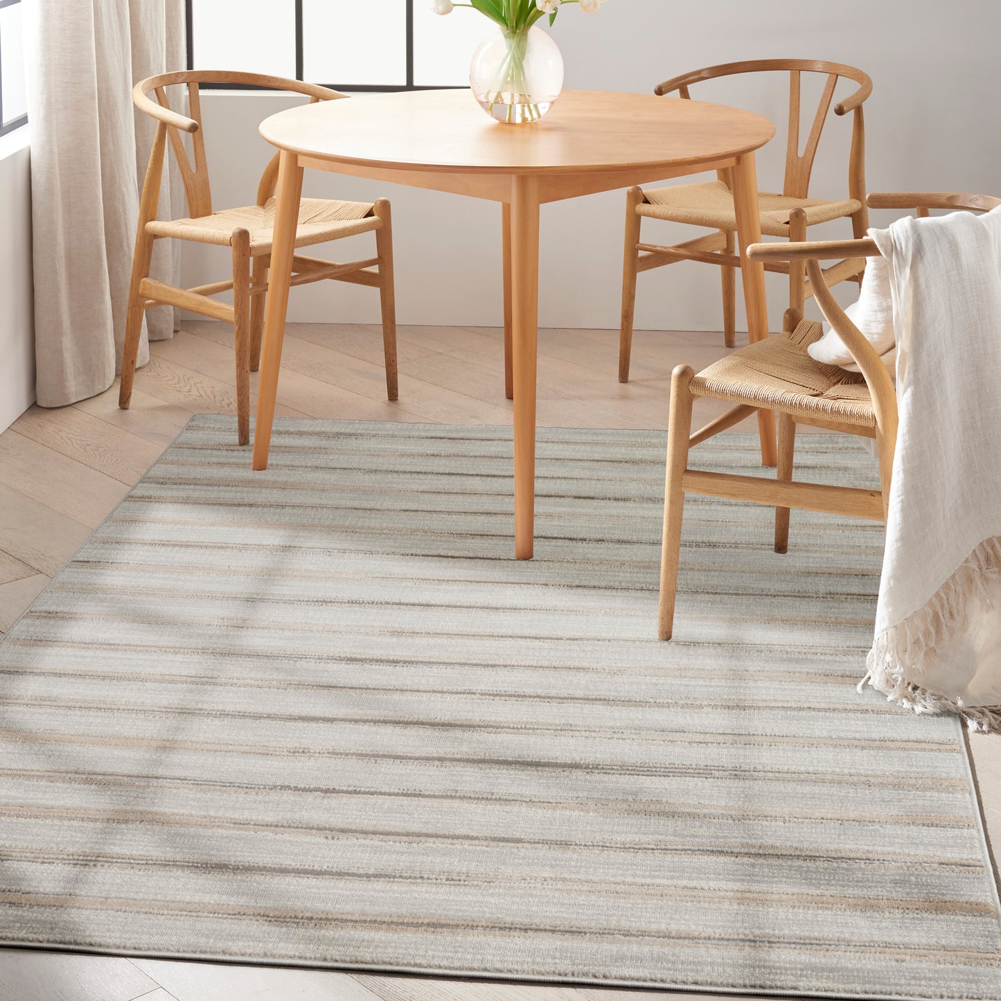 Calvin Klein CK011 Verdant 7'10" x 9'10" Grey Mocha Modern Indoor Rug