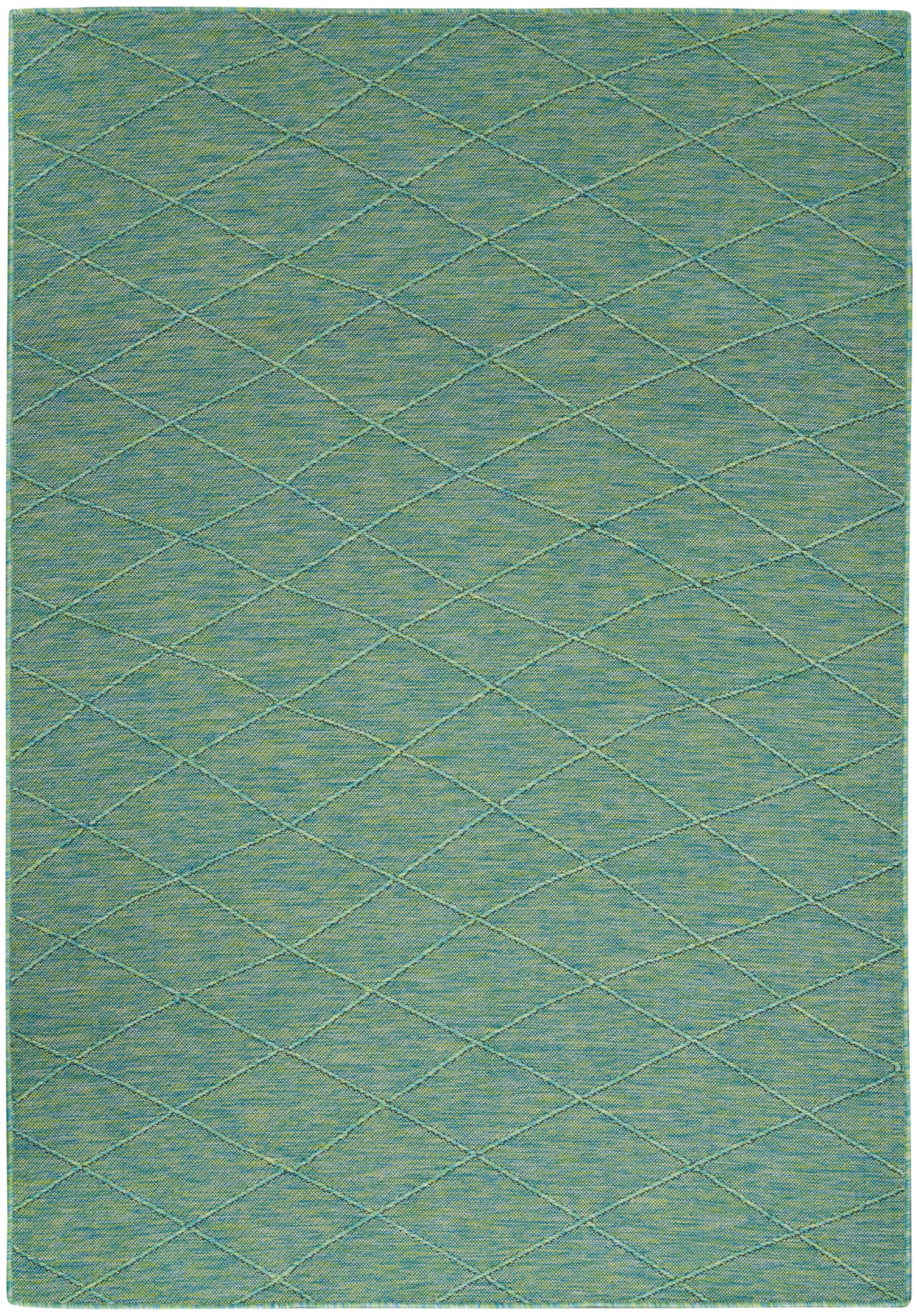 Nourison Washable Solutions 6' x 9' Blue/Green Modern Rug