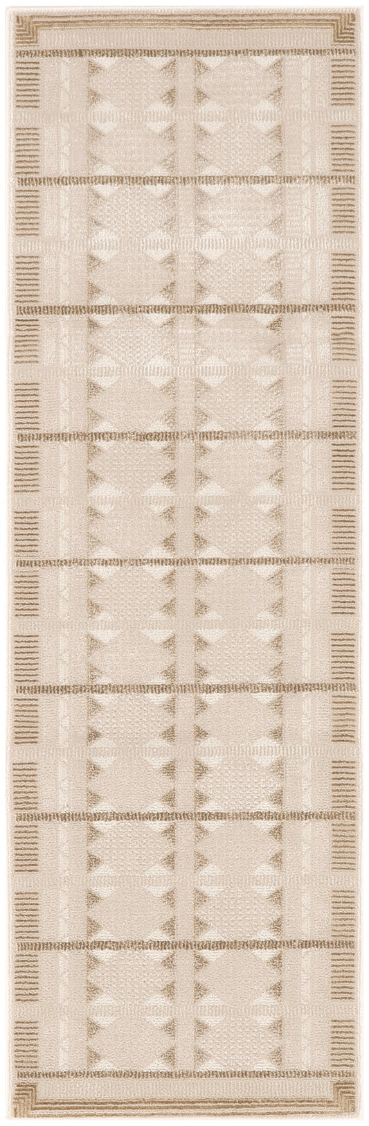 Nourison Nordic 2' x 6' Taupe Modern Indoor Rug