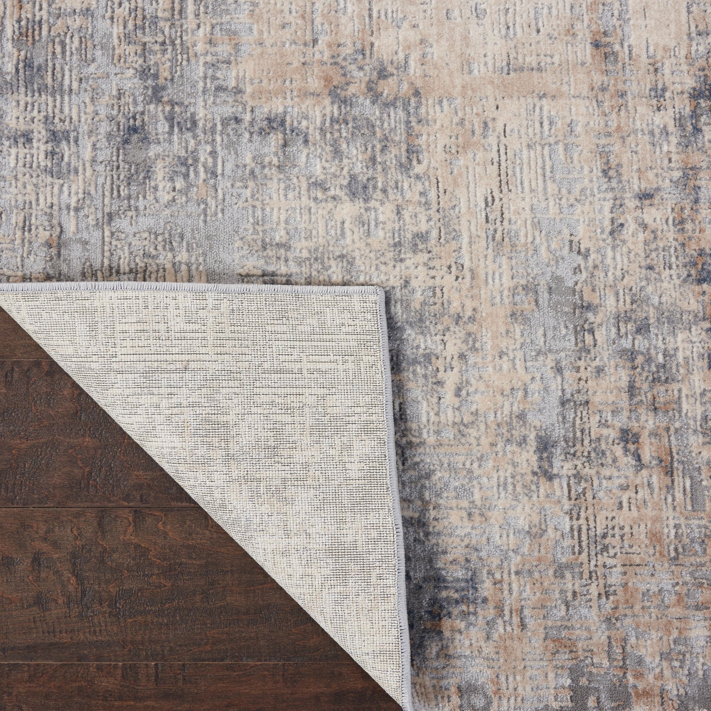 Nourison Rustic Textures 5'3" x 7'3" Grey Beige Modern Indoor Rug