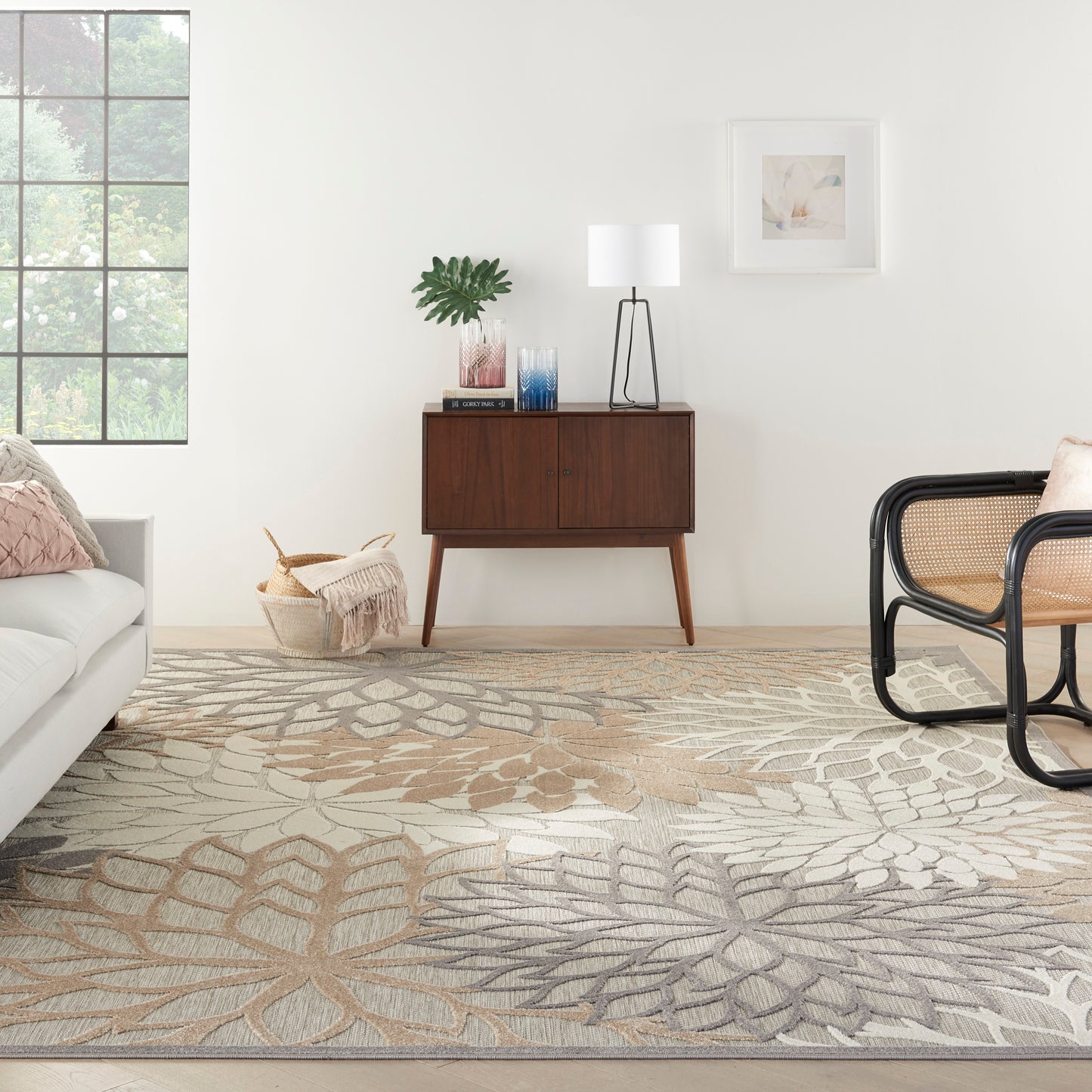 Nourison Aloha 12' x 15' Natural Tropical Rug