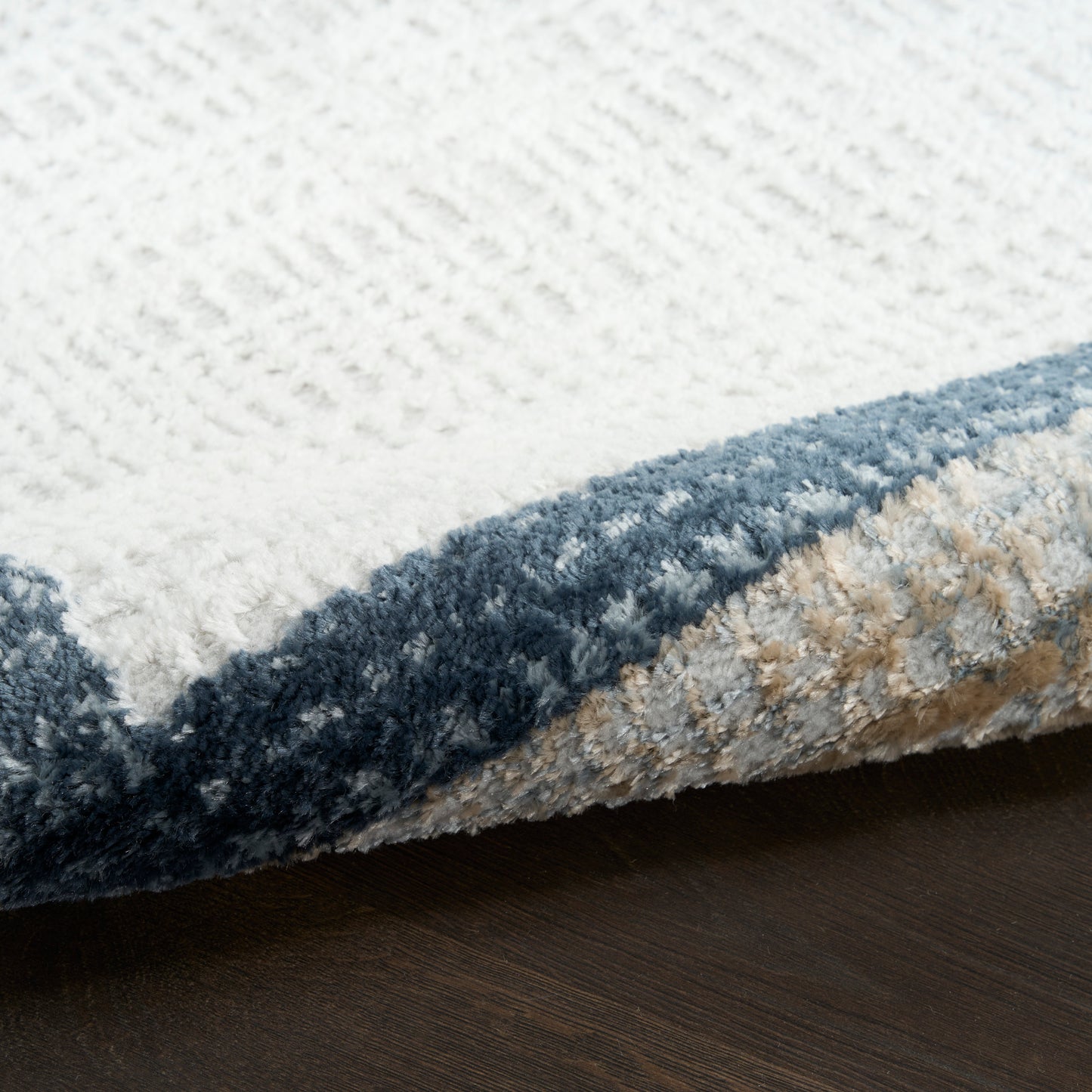 Nourison Dekor 7'10" x 9'10" Grey Navy Modern Indoor Rug