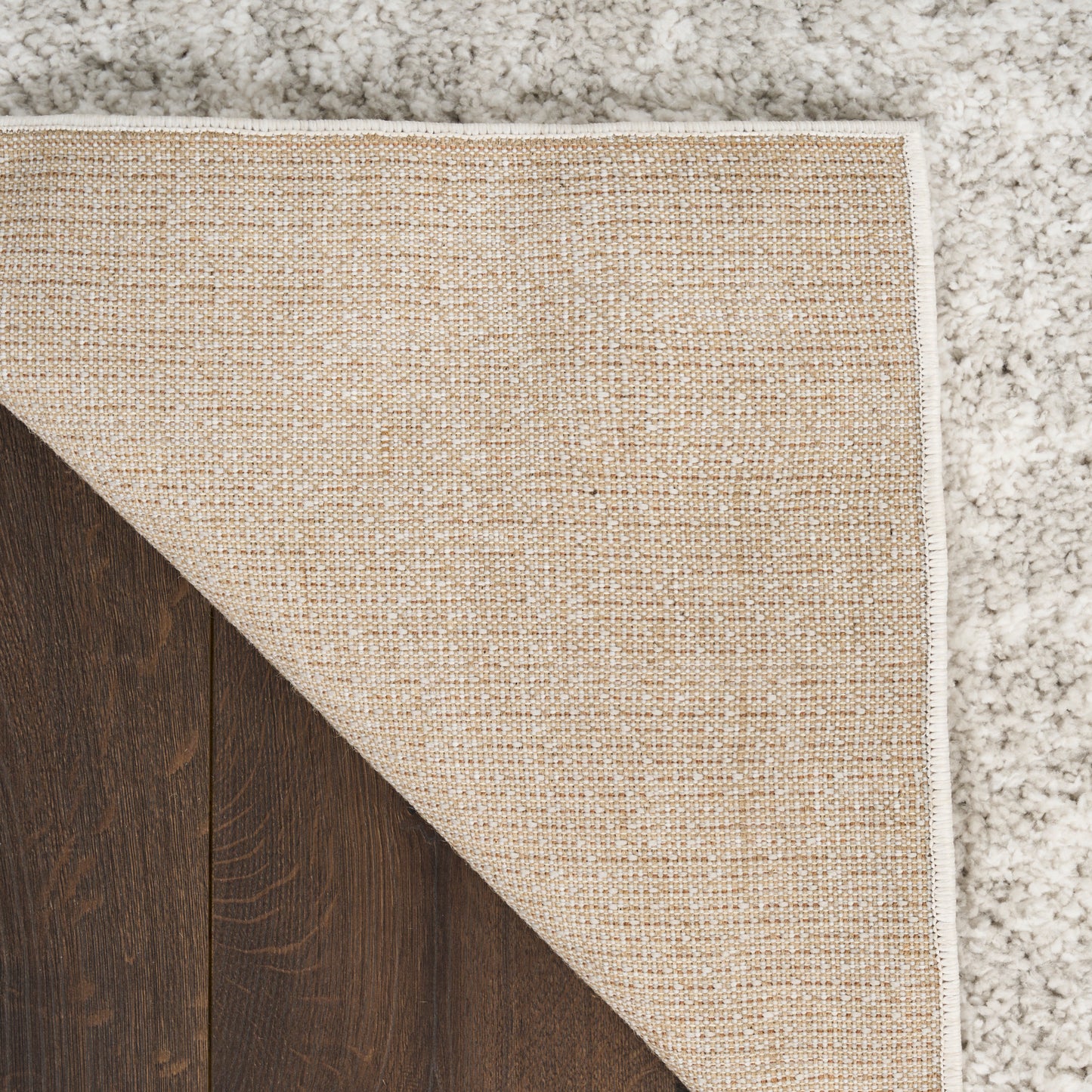 Nourison Modern Shag 5'3" x 7' Grey Ivory Modern Indoor Rug