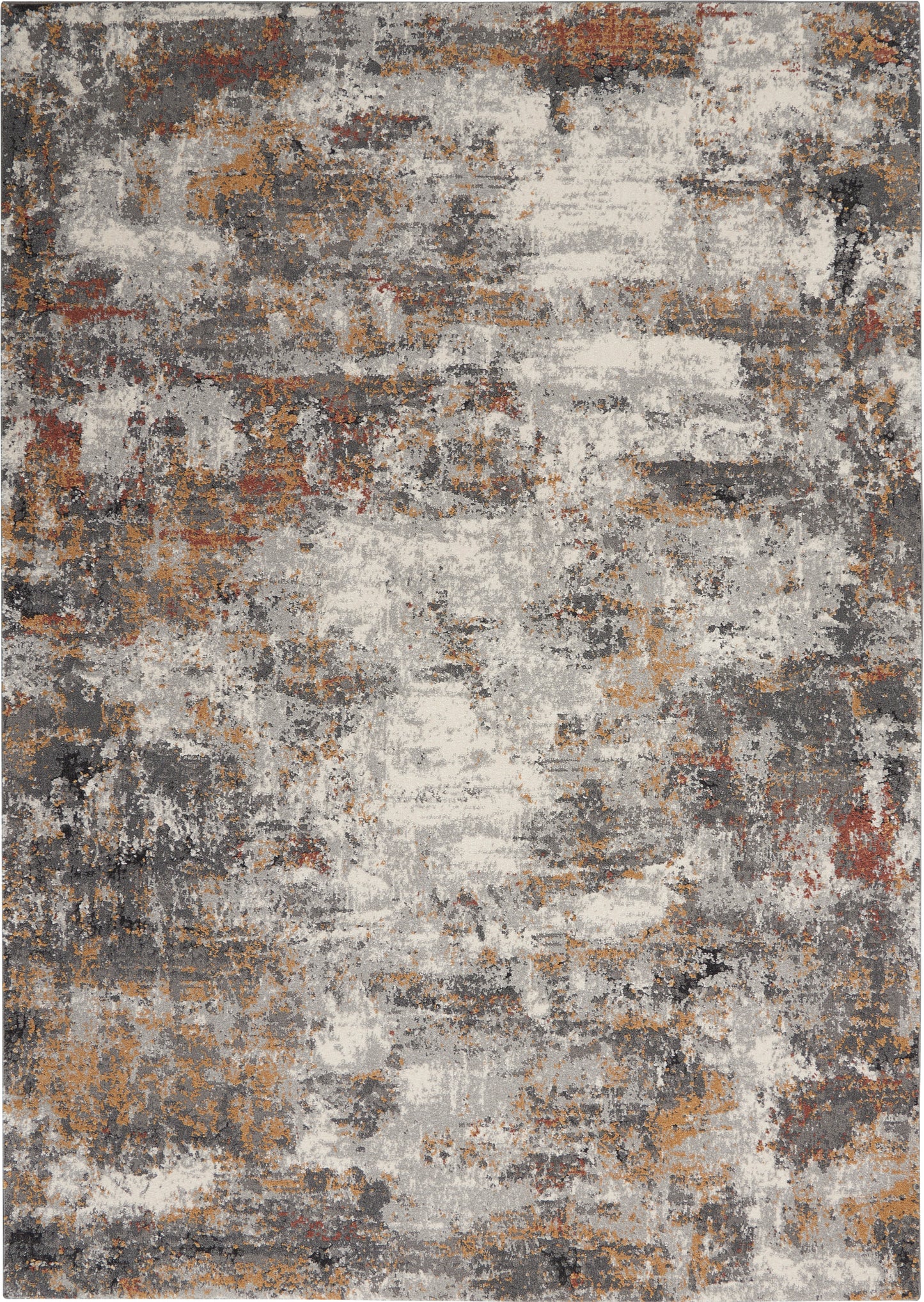 Nourison Tangra 5'3" x 7'3" Grey/Multi Modern Indoor Rug