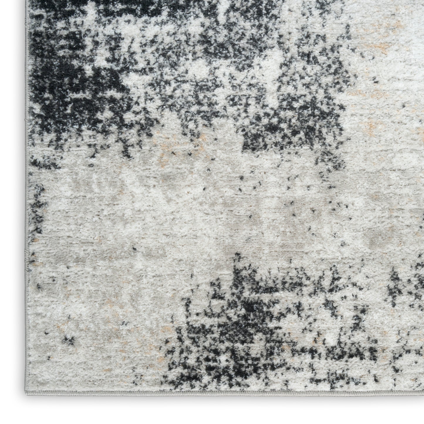 Nourison Dekor 2' x 4' Grey Charcoal Modern Indoor Rug
