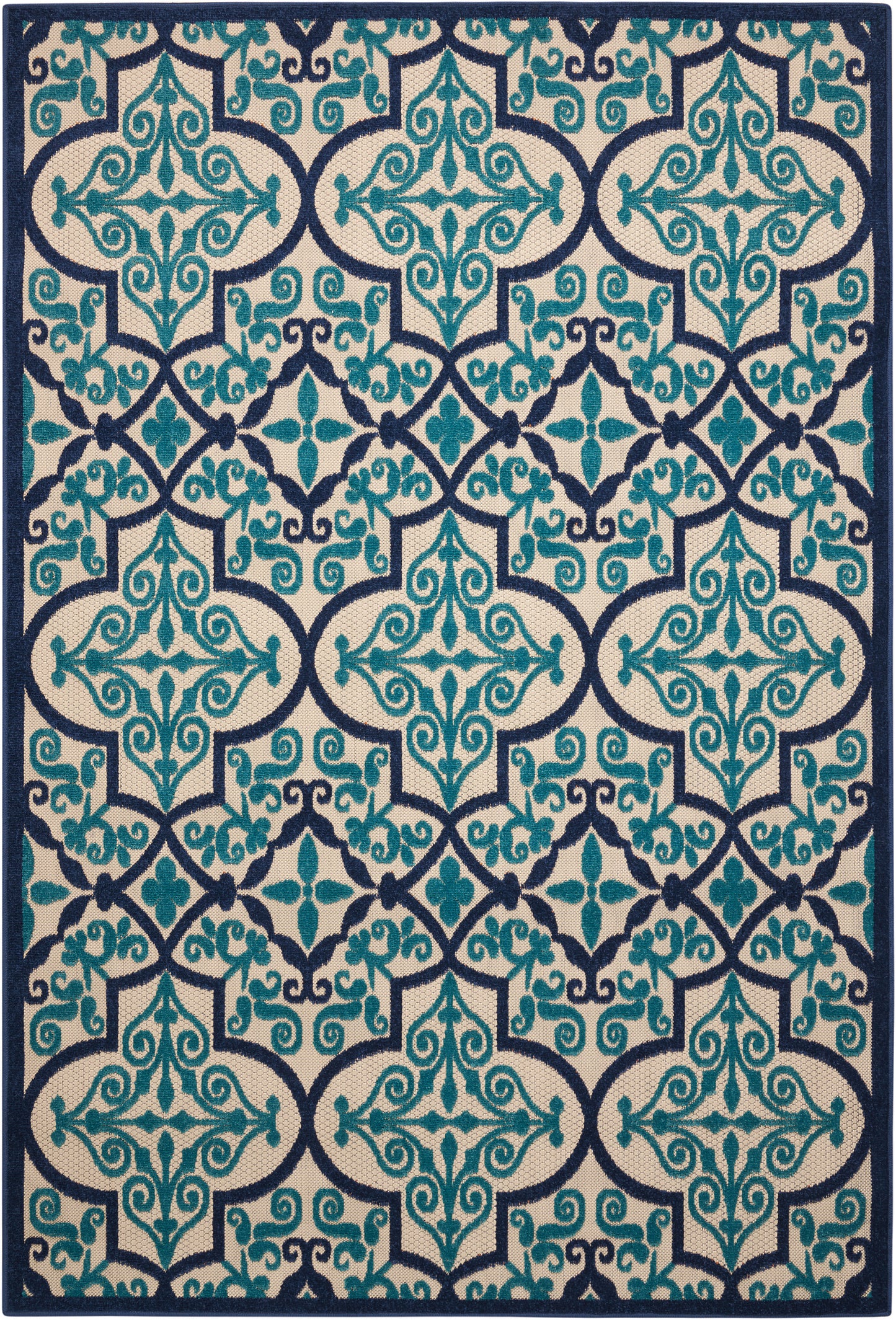 Nourison Aloha 5'3" x 7'5" Navy Bohemian Rug