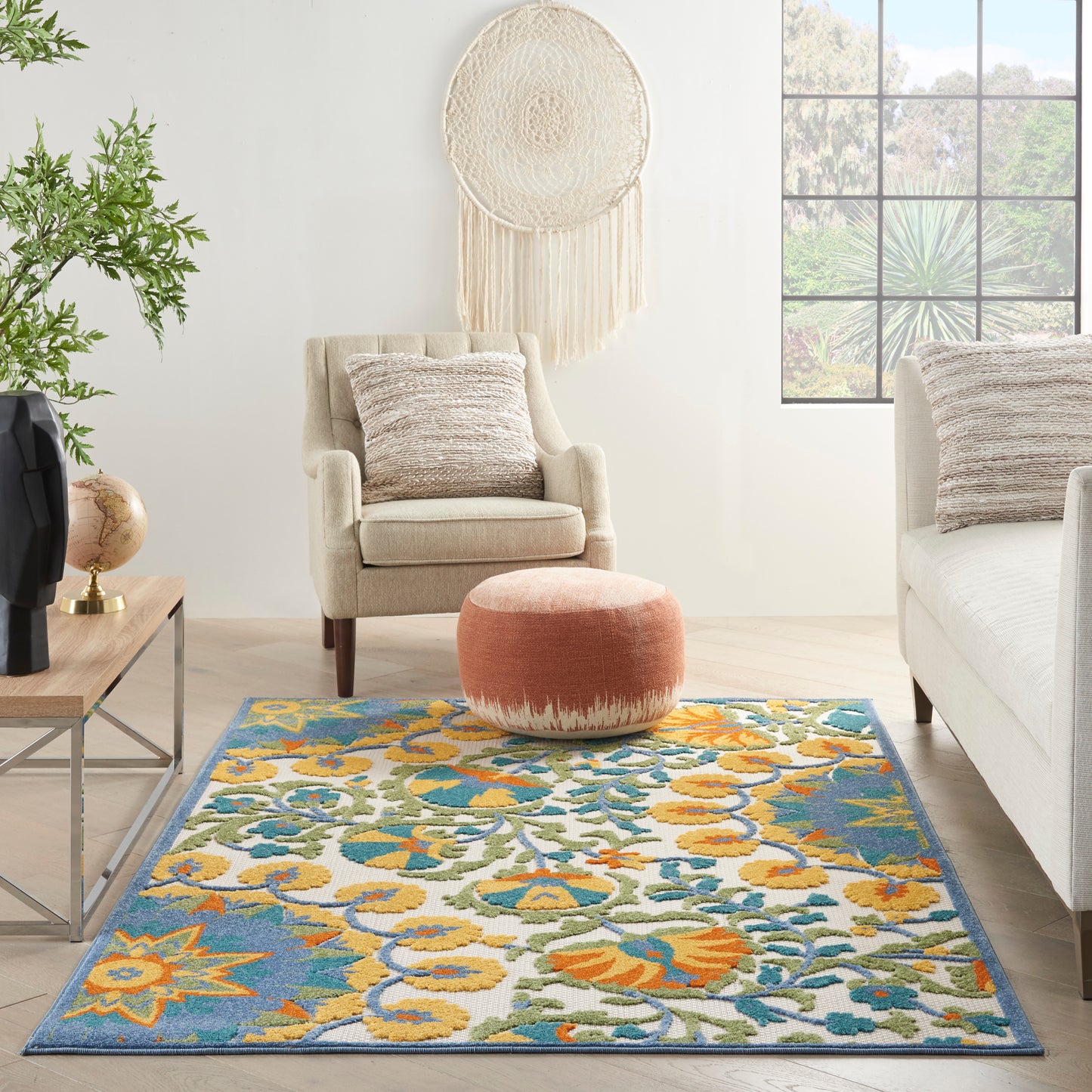 Nourison Aloha 3'6" x 5'6" Multicolor Transitional Rug