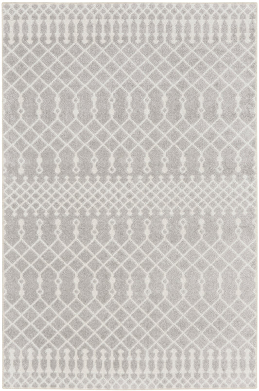 Nourison Astra Machine Washable 2'2" x 4' Grey Bohemian Indoor Rug