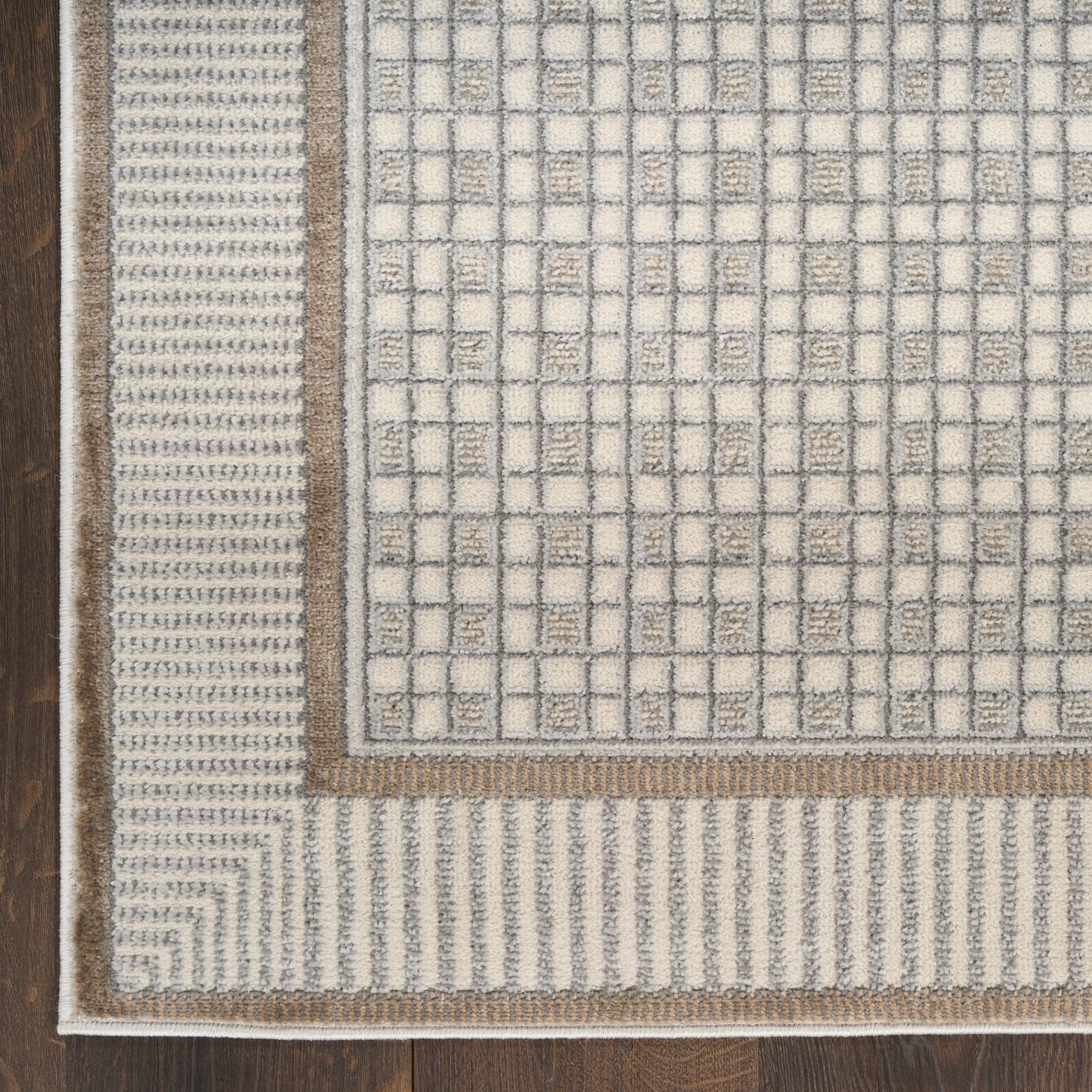 Nourison Nordic 8' x 10' Ivory Grey Modern Indoor Rug
