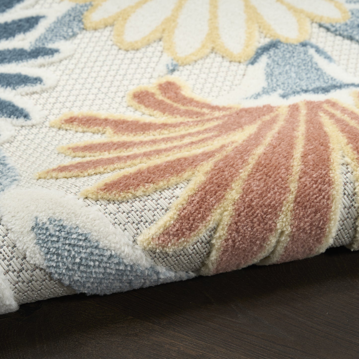 Nourison Aloha 9' x 12' Ivory Rose Outdoor Rug