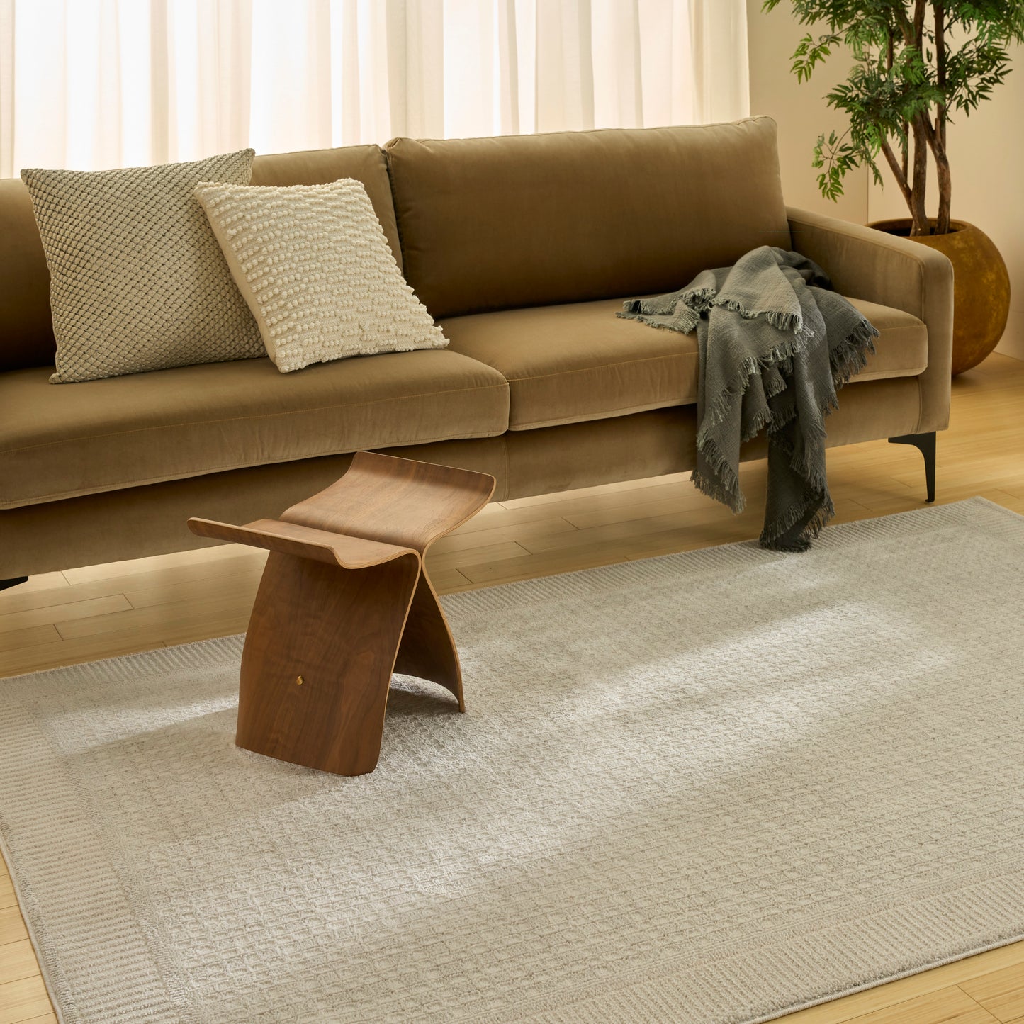 Nourison Nordic 5' x 7' Ivory Modern Indoor Rug