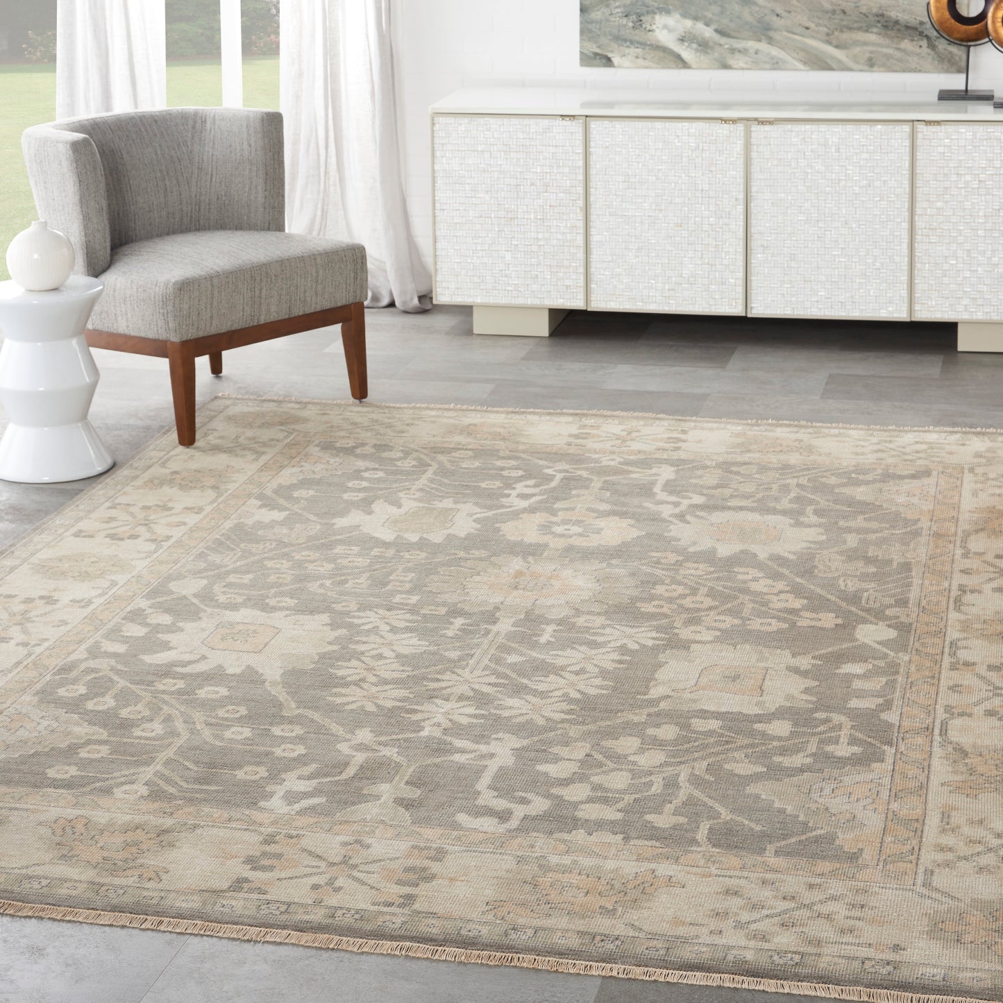 Nourison Aldora 7'9" x 9'9" Aubergine Vintage Indoor Rug