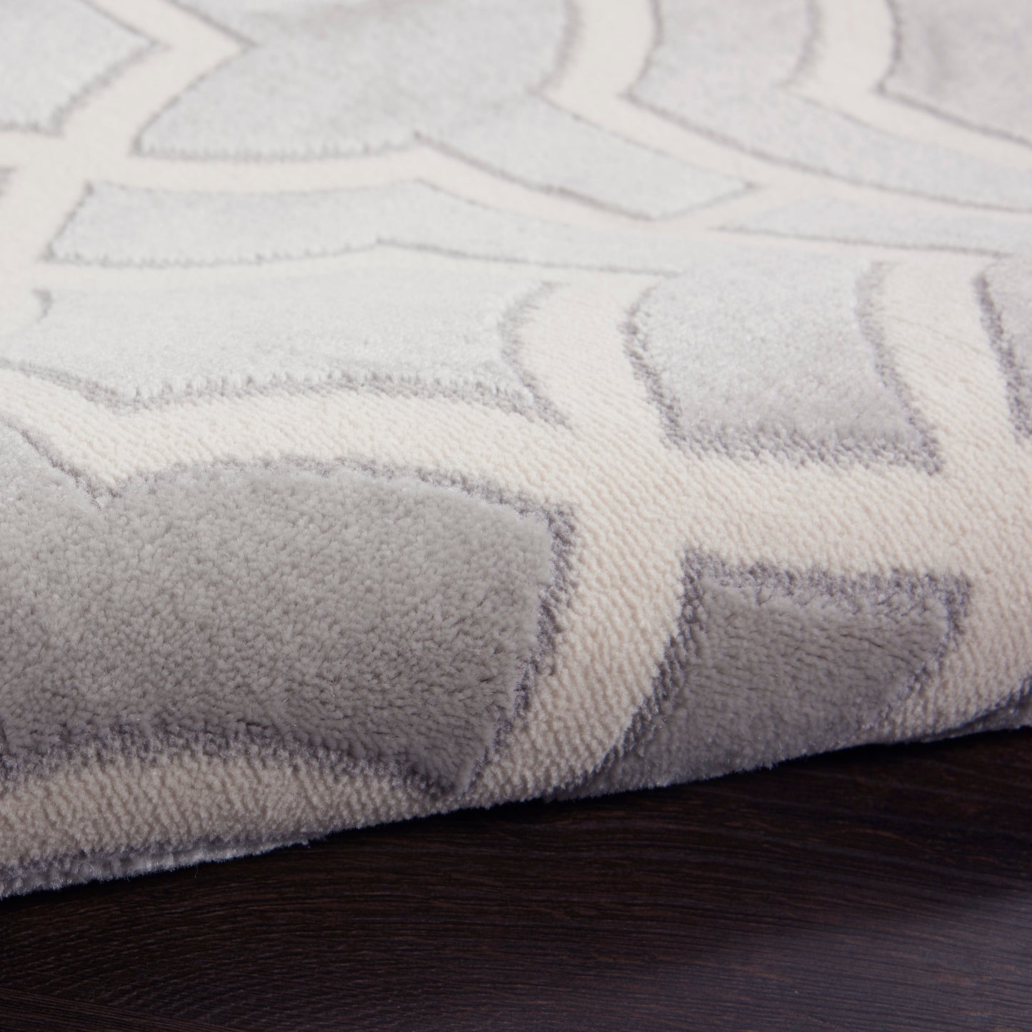 Inspire Me! Home Décor Joli 8'6" x 11'6" Grey White Contemporary Indoor Rug