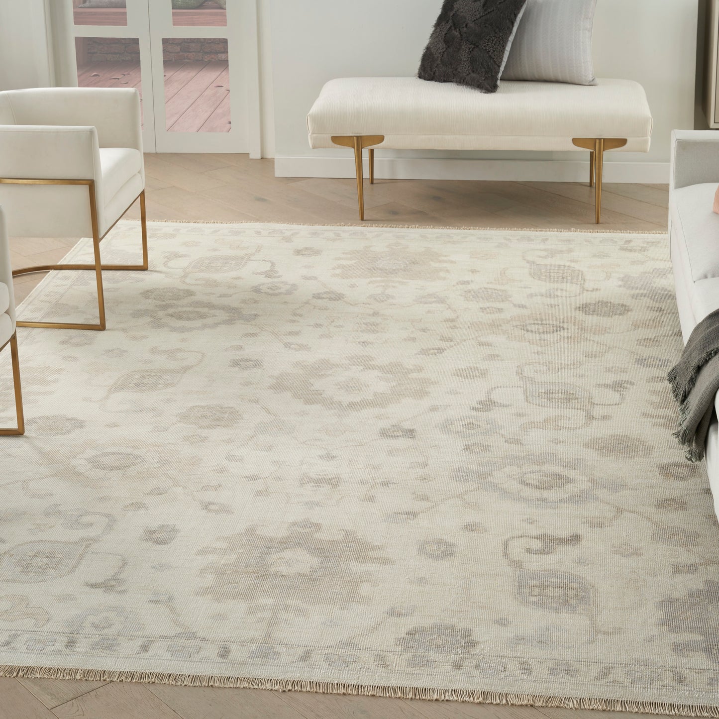 Nourison Aldora 5'6" x 8' Ivory Grey Vintage Indoor Rug