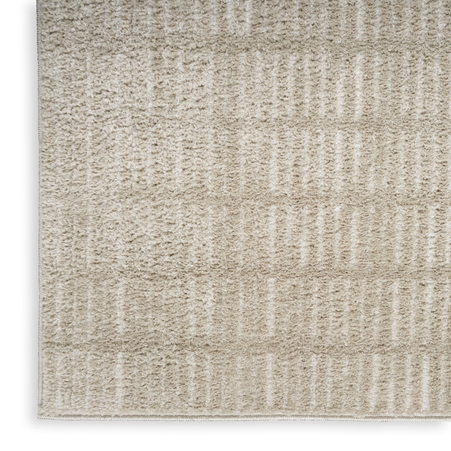 Nourison Modern Comfort 2'2" x 6' Grey Ivory Scandinavian Indoor Rug