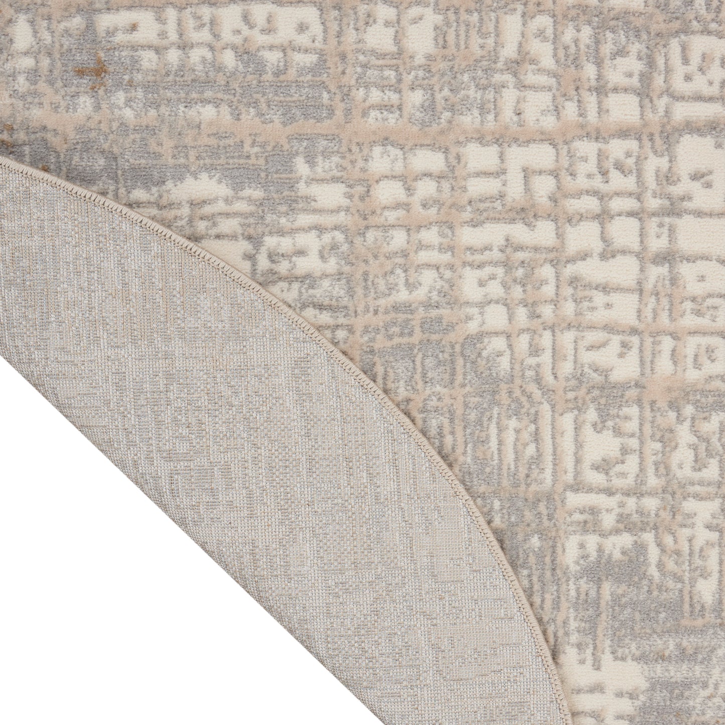 Calvin Klein CK950 Rush 4' x Round Ivory Taupe Modern Indoor Rug