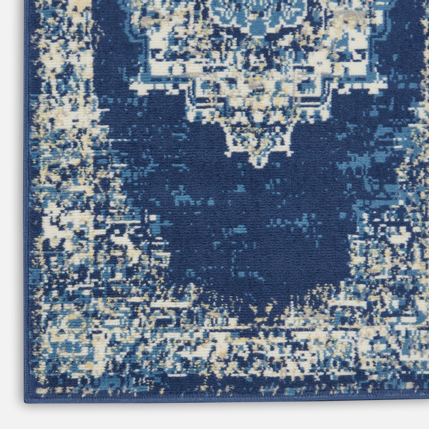 Nourison Grafix 2' x 4' Navy Blue Vintage Indoor Rug