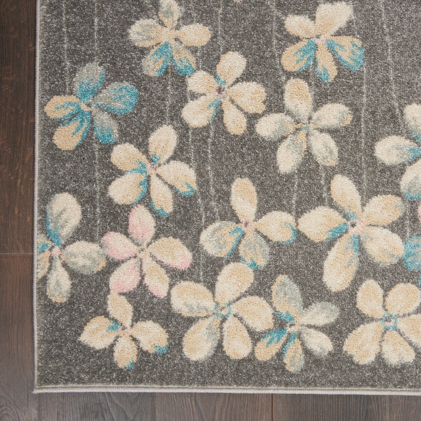 Nourison Tranquil 4' x 6' Grey Beige Contemporary Indoor Rug