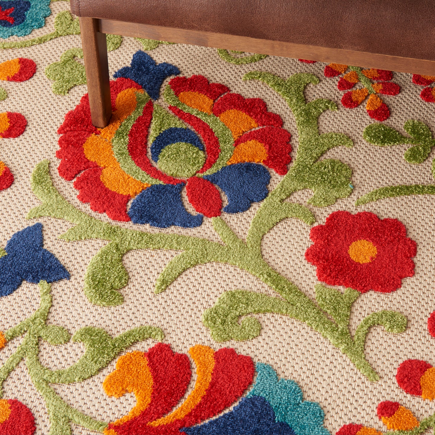 Nourison Aloha 7' x 10' Multicolor Farmhouse Rug