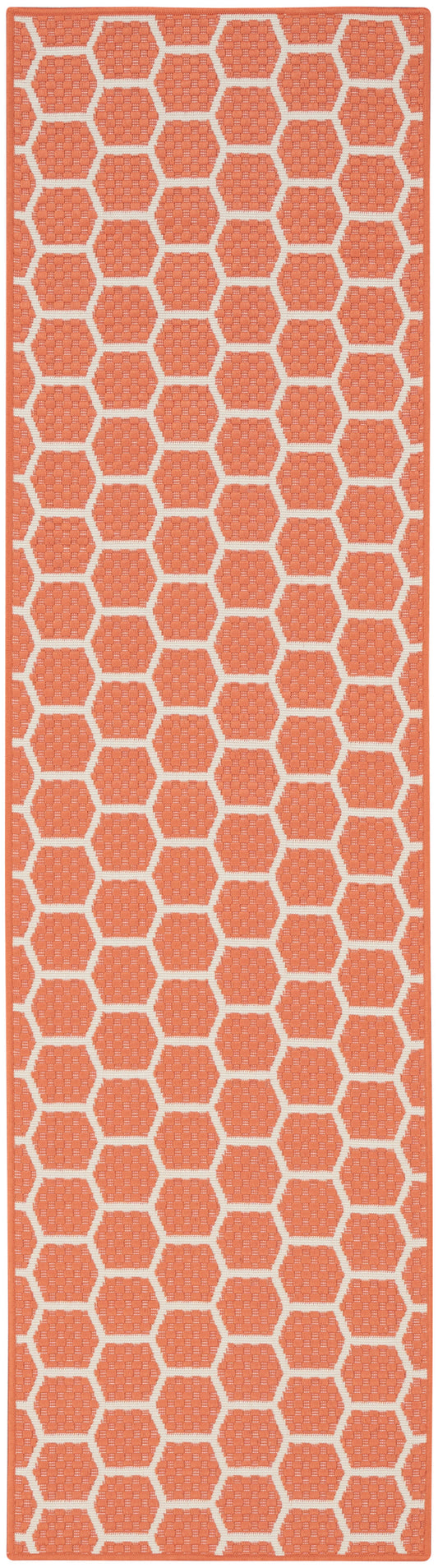 Nourison Twist Reversible 2'2" x 8' Coral Modern Rug
