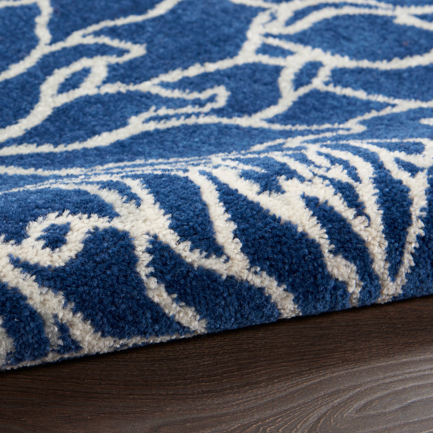 Nourison Passion 2'2" x 7'6" Navy/Ivory Contemporary Indoor Rug