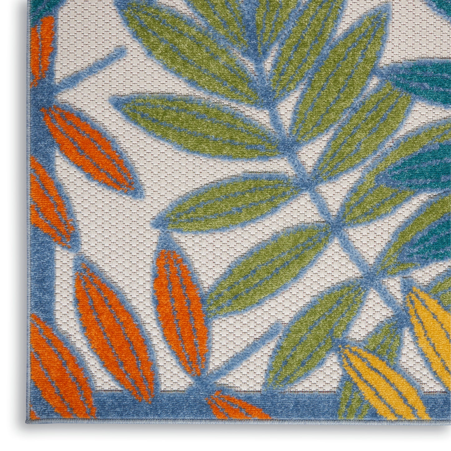 Nourison Aloha 5'3" x 7'5" Ivory/Multi Tropical Rug