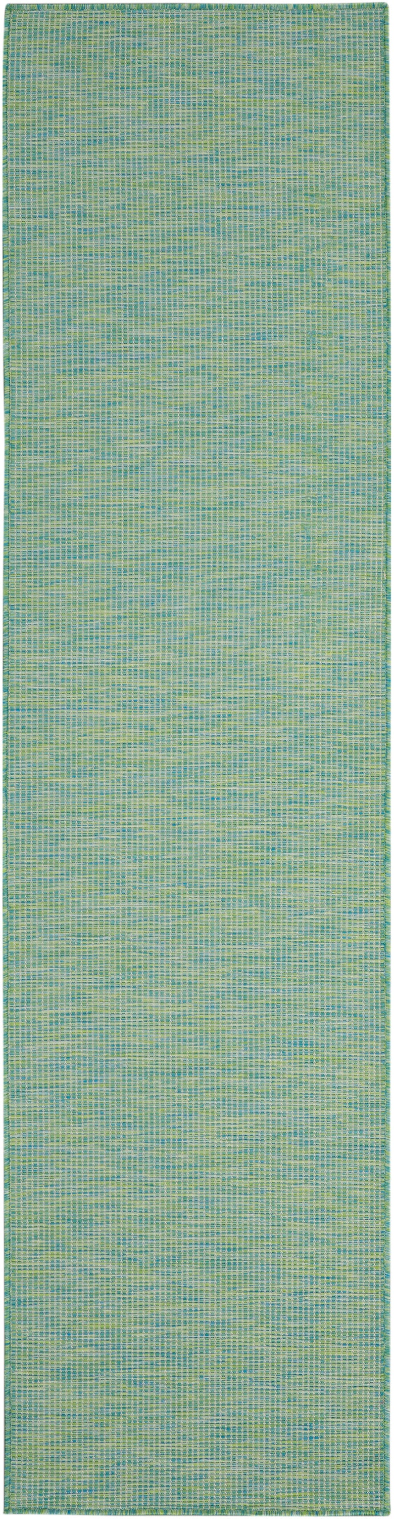 Nourison Positano 2'2" x 8' Blue Green Modern Rug