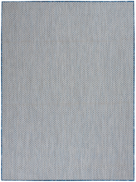 Nourison Courtyard 5' x 7' Ivory Blue Modern Rug