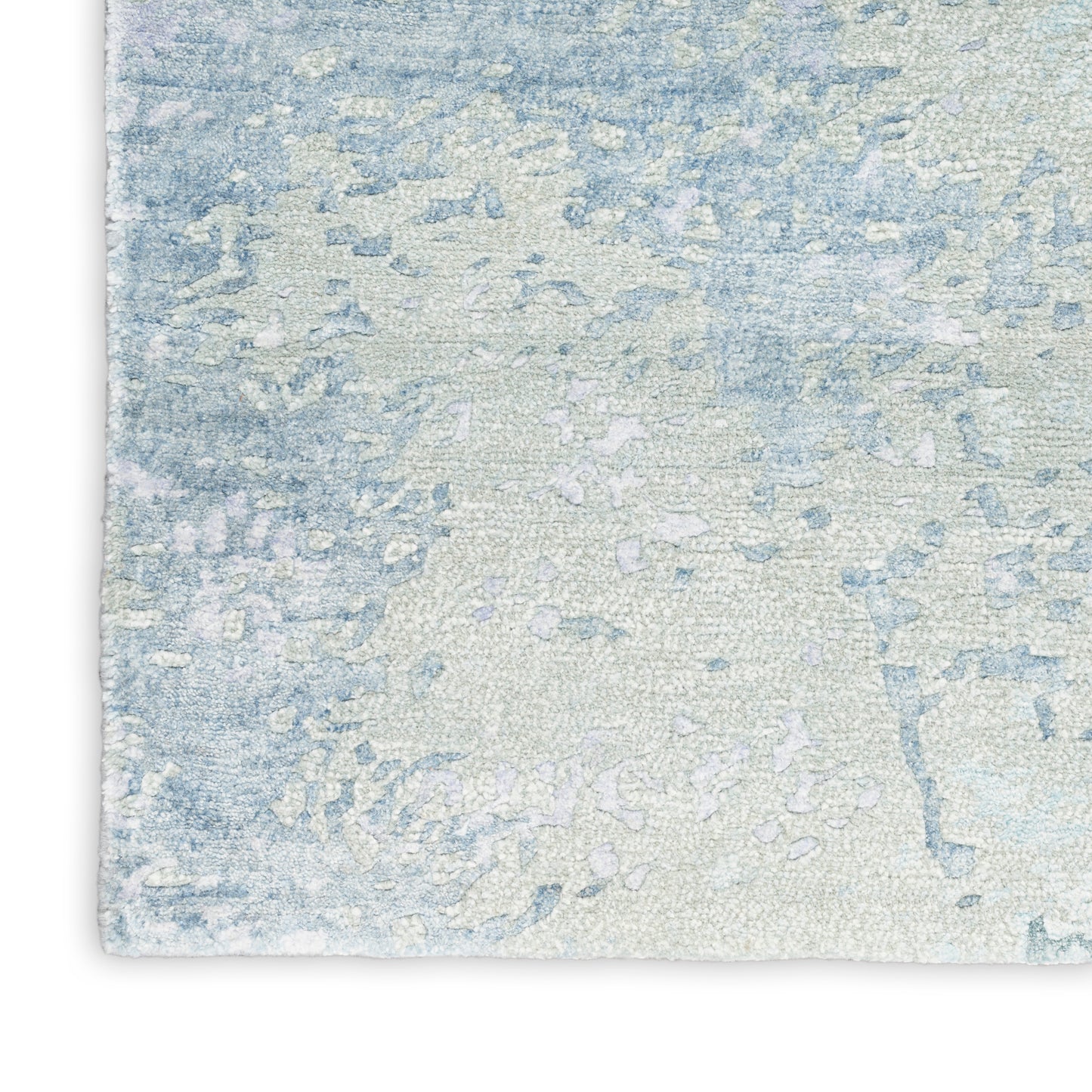 Nourison Silk Shadows 2'3" x 8' Blue Green Modern Indoor Rug