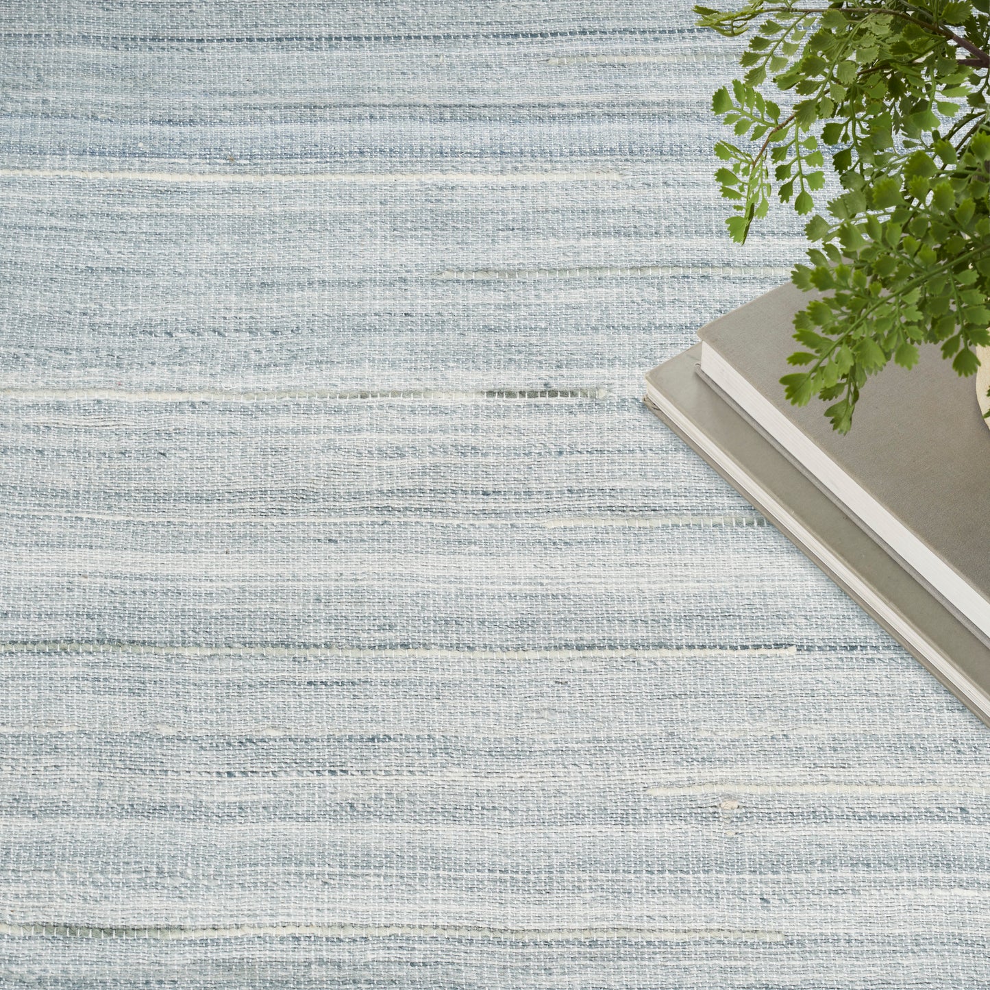 Nourison Interweave 5'3" x 7'3" Light Blue Modern Indoor Rug