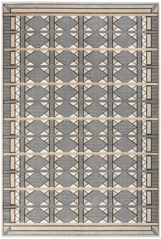 Nourison Nordic 4' x 6' Ivory Multicolor Modern Indoor Rug