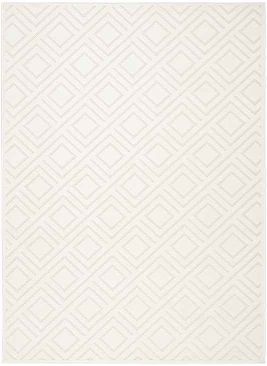 Nourison Care Free 3'11" x 5'11" Ivory Modern Indoor Rug