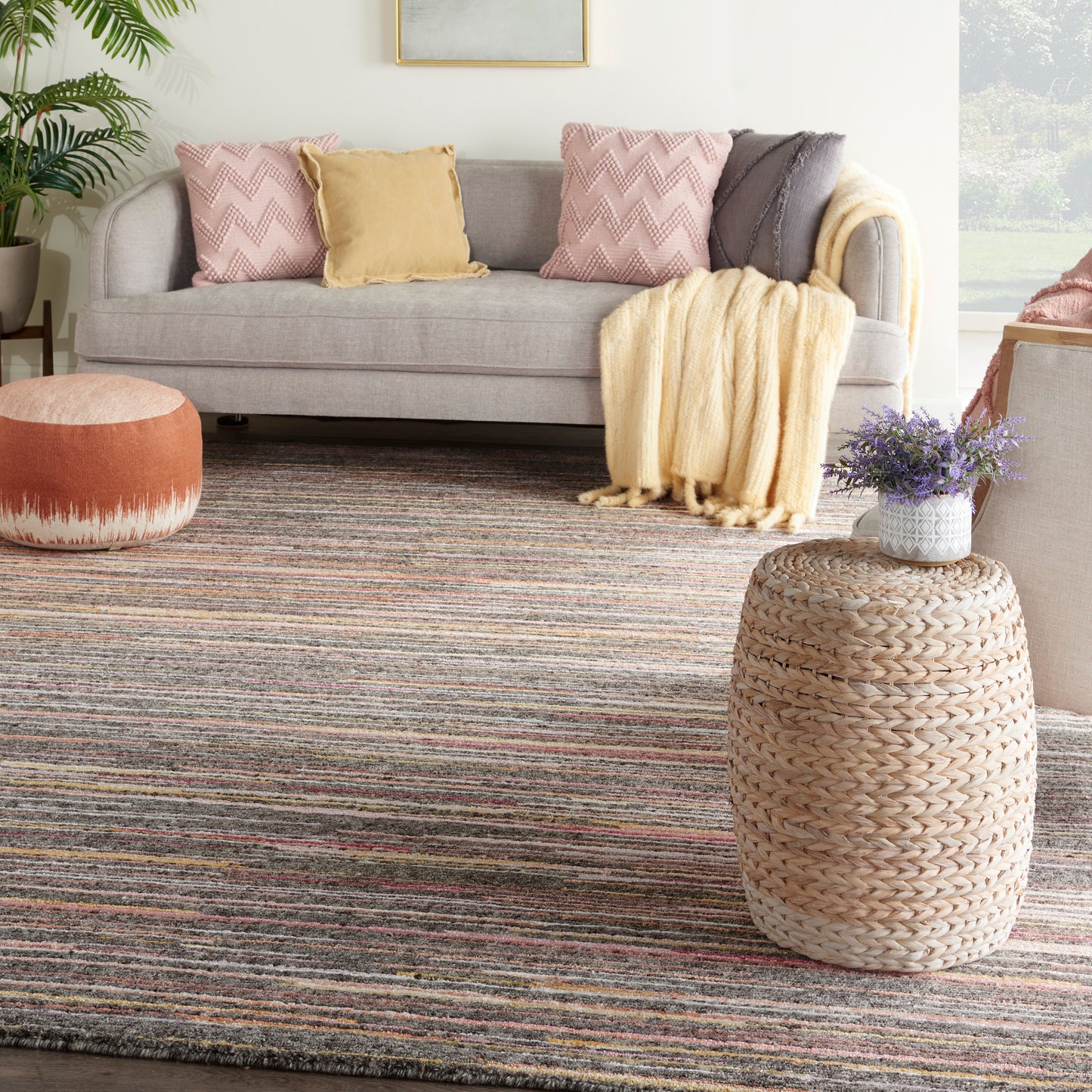Nourison Plateau 8'6" x 11'6" Grey Flame Modern Indoor Rug