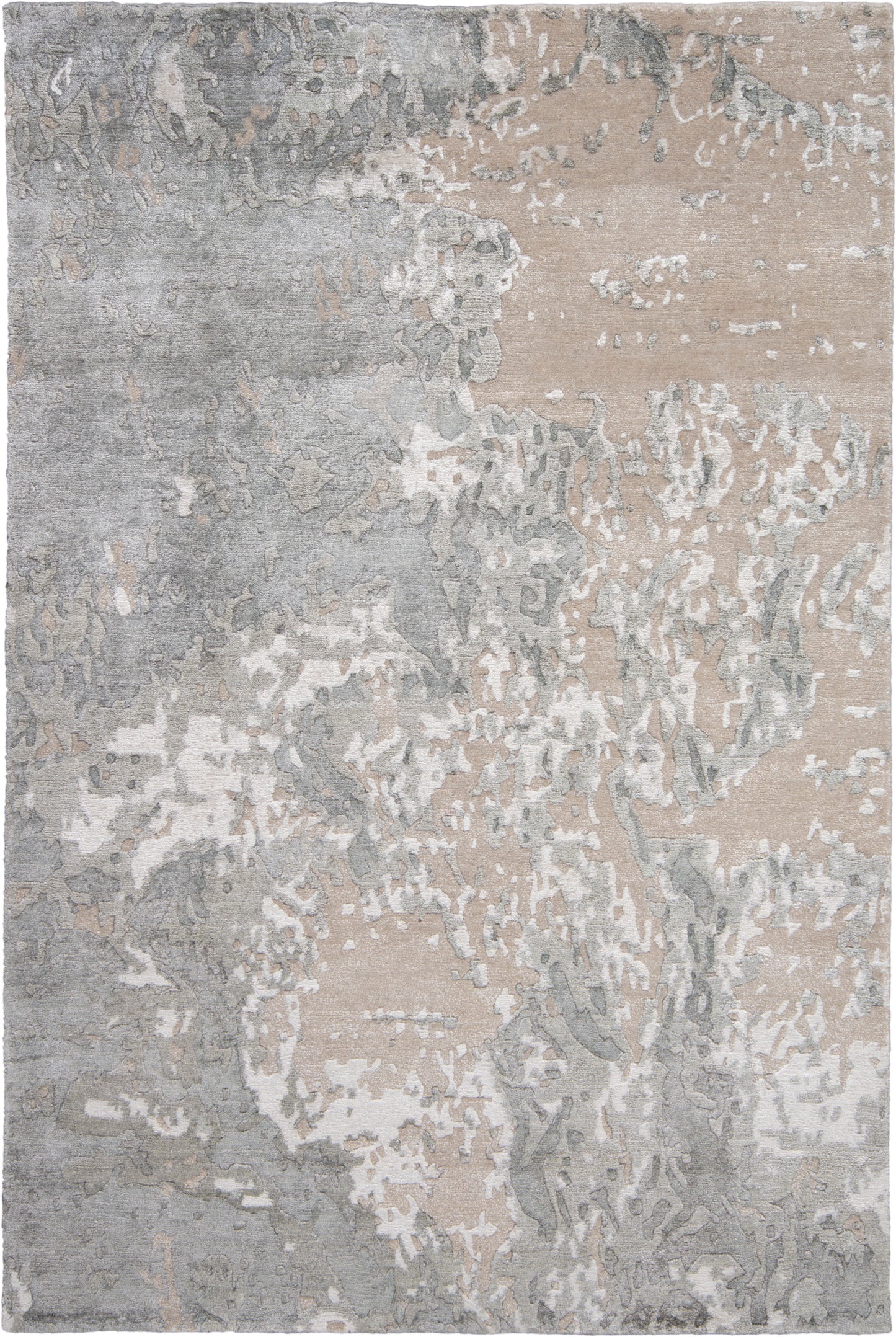 Nourison Silk Shadows 3'9" x 5'9" Sand Modern Indoor Rug