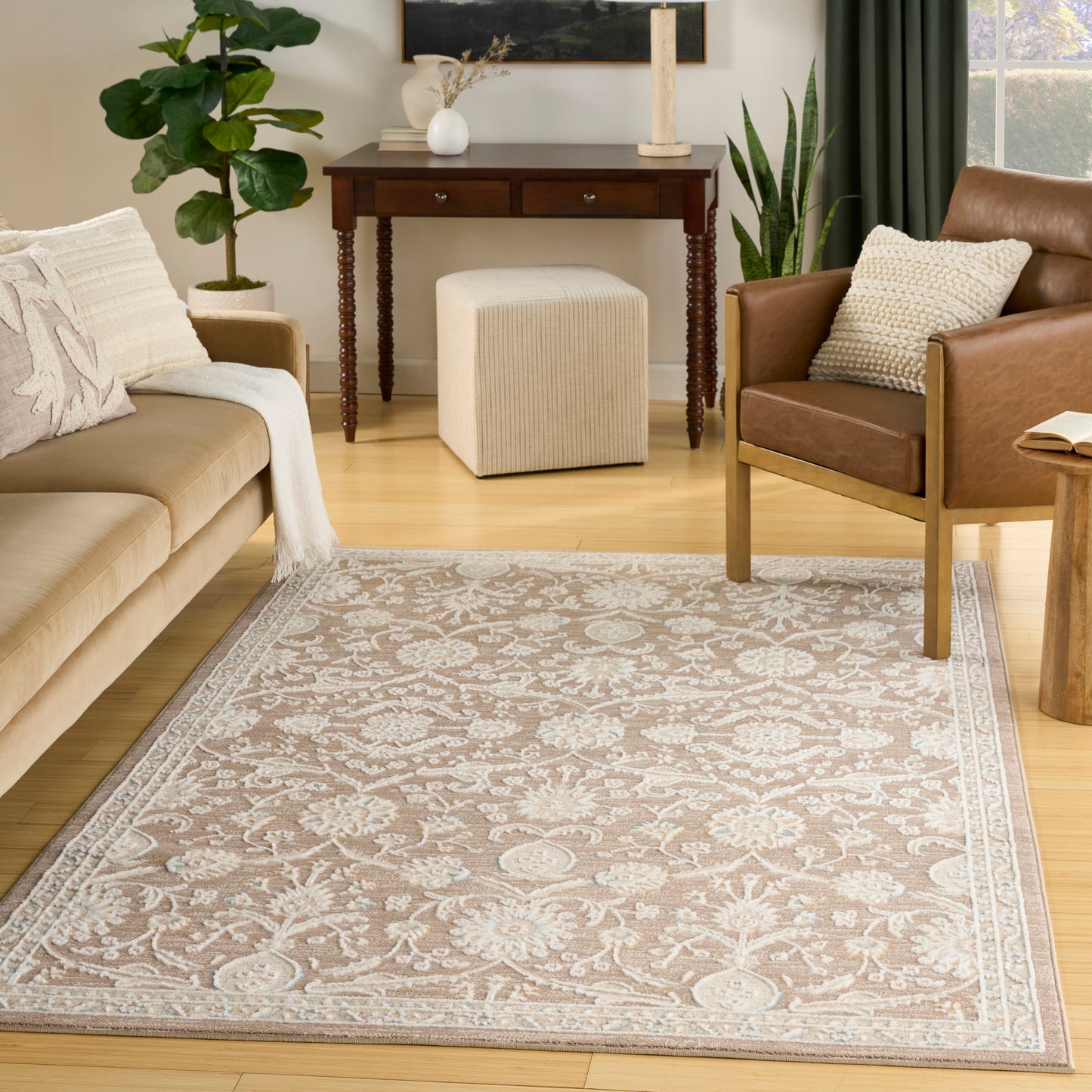 Nourison Isla 5'3" x 7' Mocha Vintage Indoor Rug
