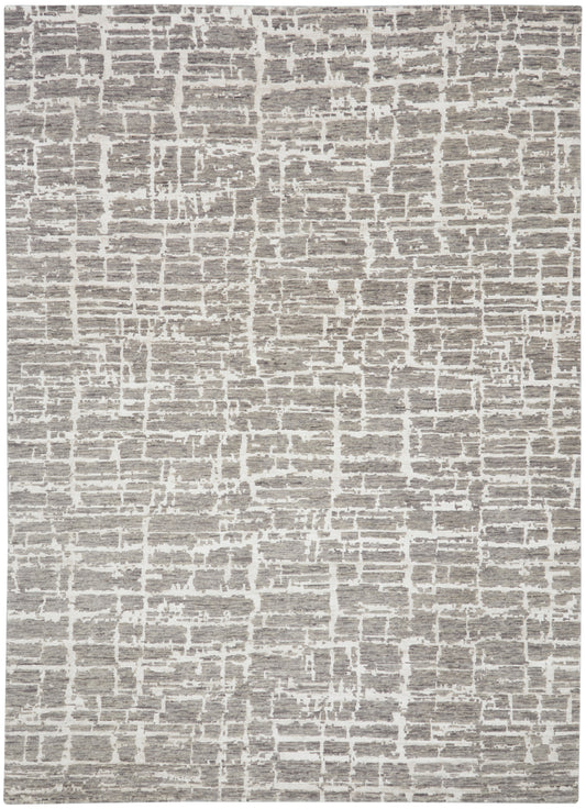 Nourison Luna 8'6" x 11'6" Grey Silver Modern Indoor Rug