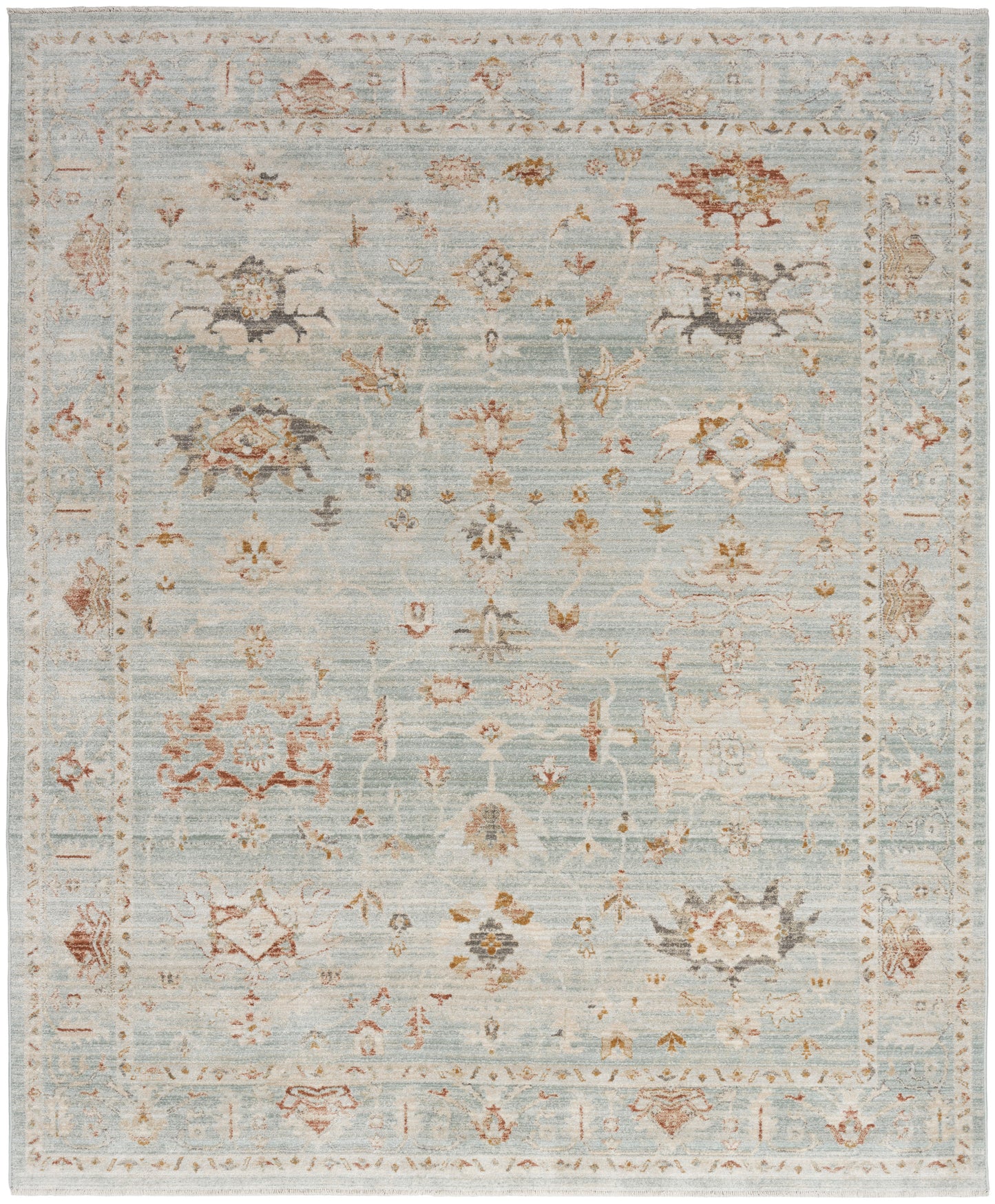 Nourison Traditional Home 7'10" x 10'1" Light Blue Vintage Indoor Rug