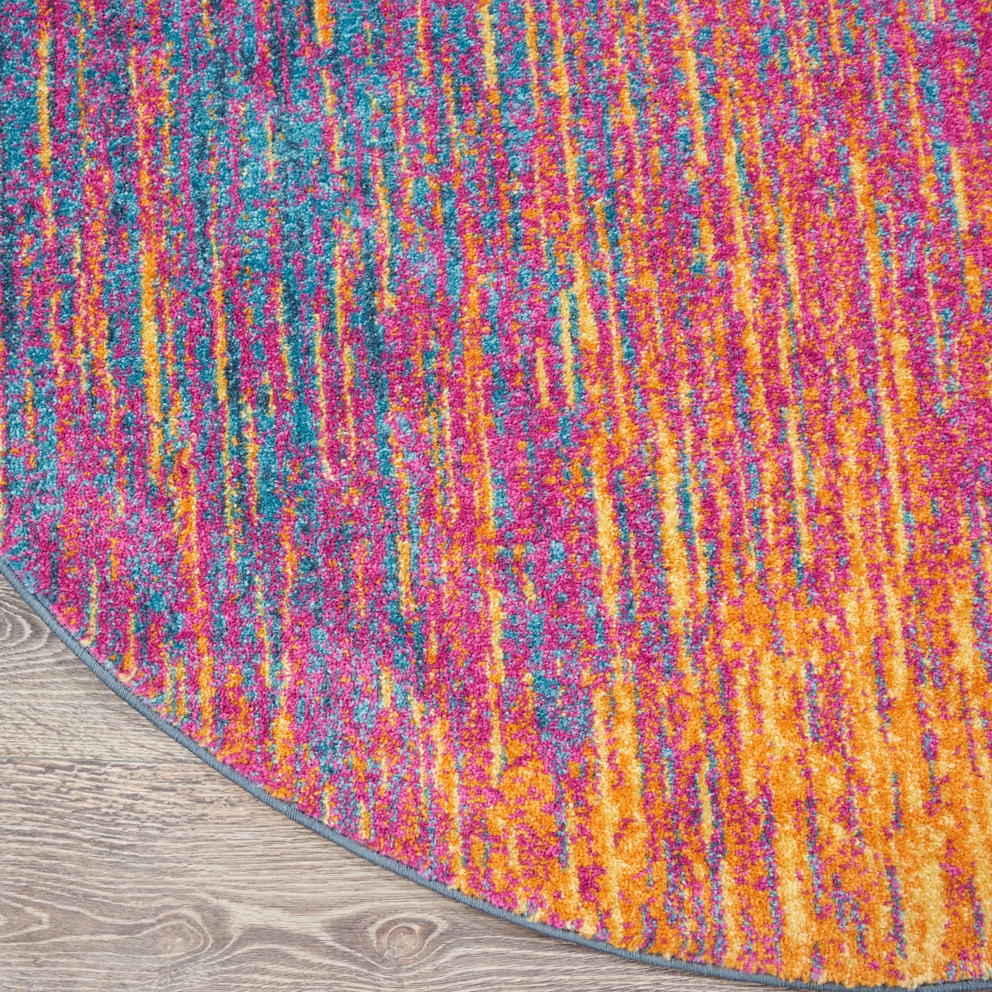 Nourison Passion 5' x Round Multicolor Modern Indoor Rug
