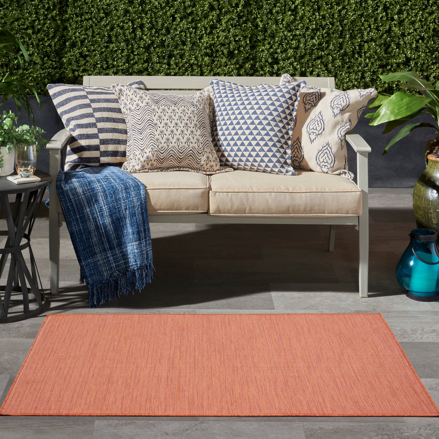 Nourison Positano 3' x 5' Terracotta Modern Rug