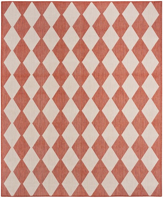 Nourison Positano 7' x 10' Terracotta Modern Rug