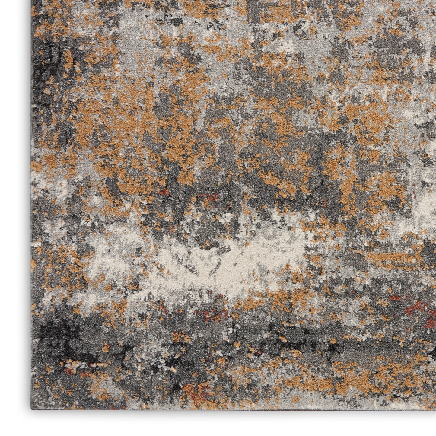 Nourison Tangra 2'2" x 7'6" Grey/Multi Modern Indoor Rug