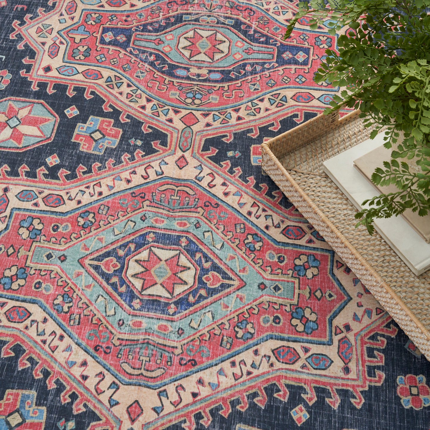 Nourison Vintage Home 6' x 9' Navy Bohemian Indoor Rug